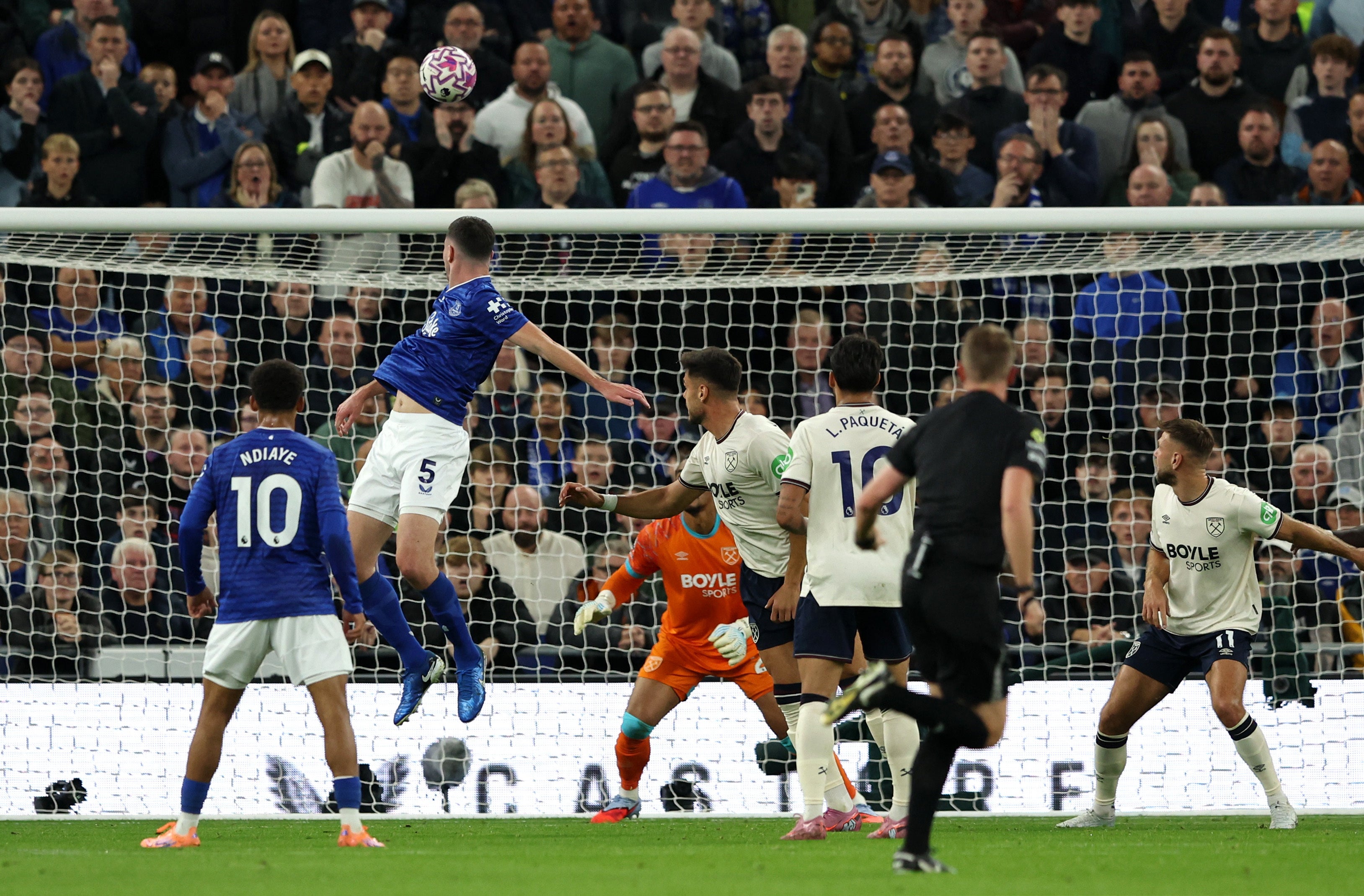 Michael Keane’s pinpoint header put Everton ahead