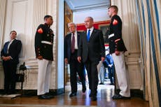 Trump puts an ‘I’ in ‘peace plan’ as he touts ‘one of the greatest days in civilization’ and makes it all about him