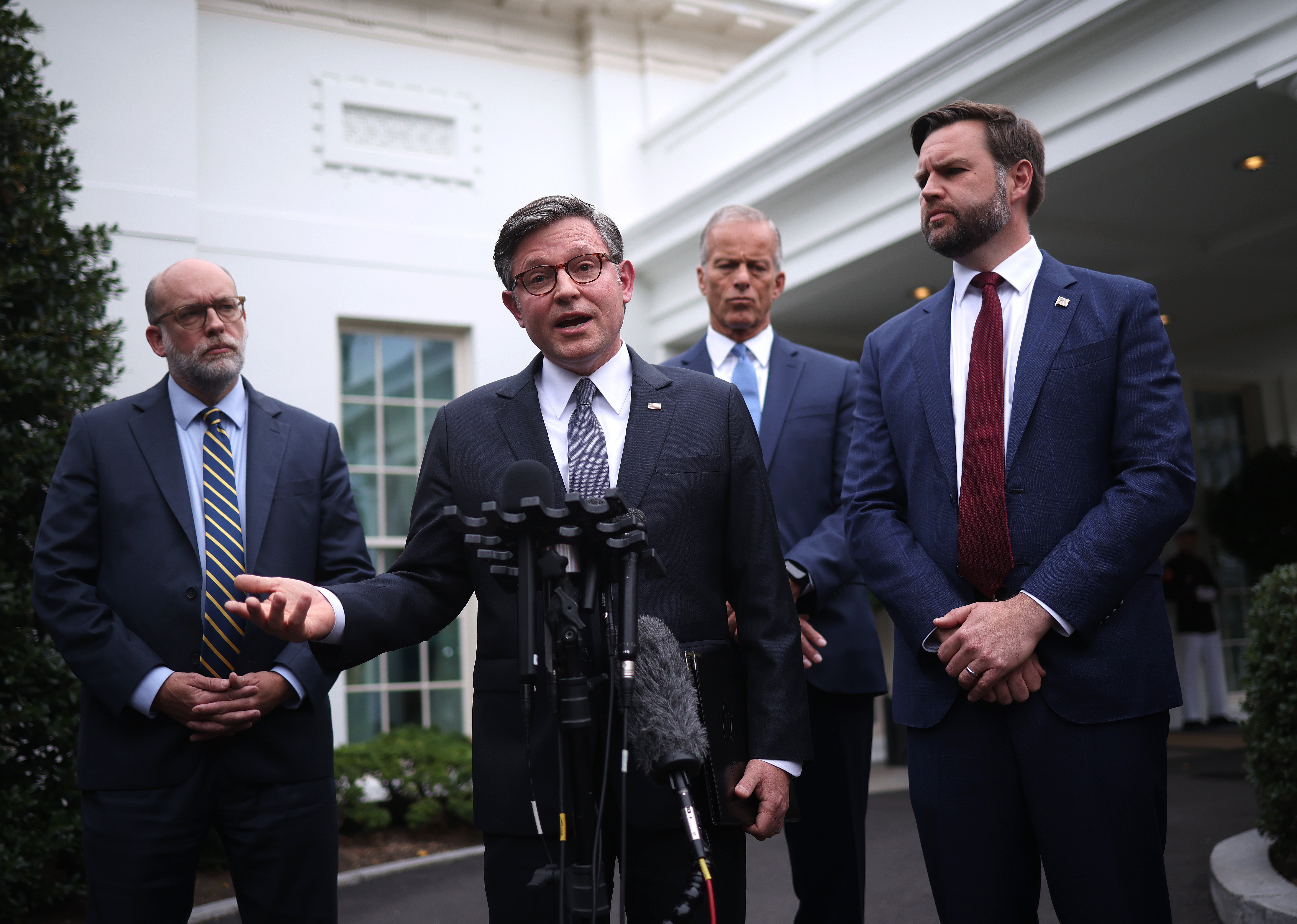 Republican leaders are blaming Democrats as the government barrels toward a shutdown on Tuesday