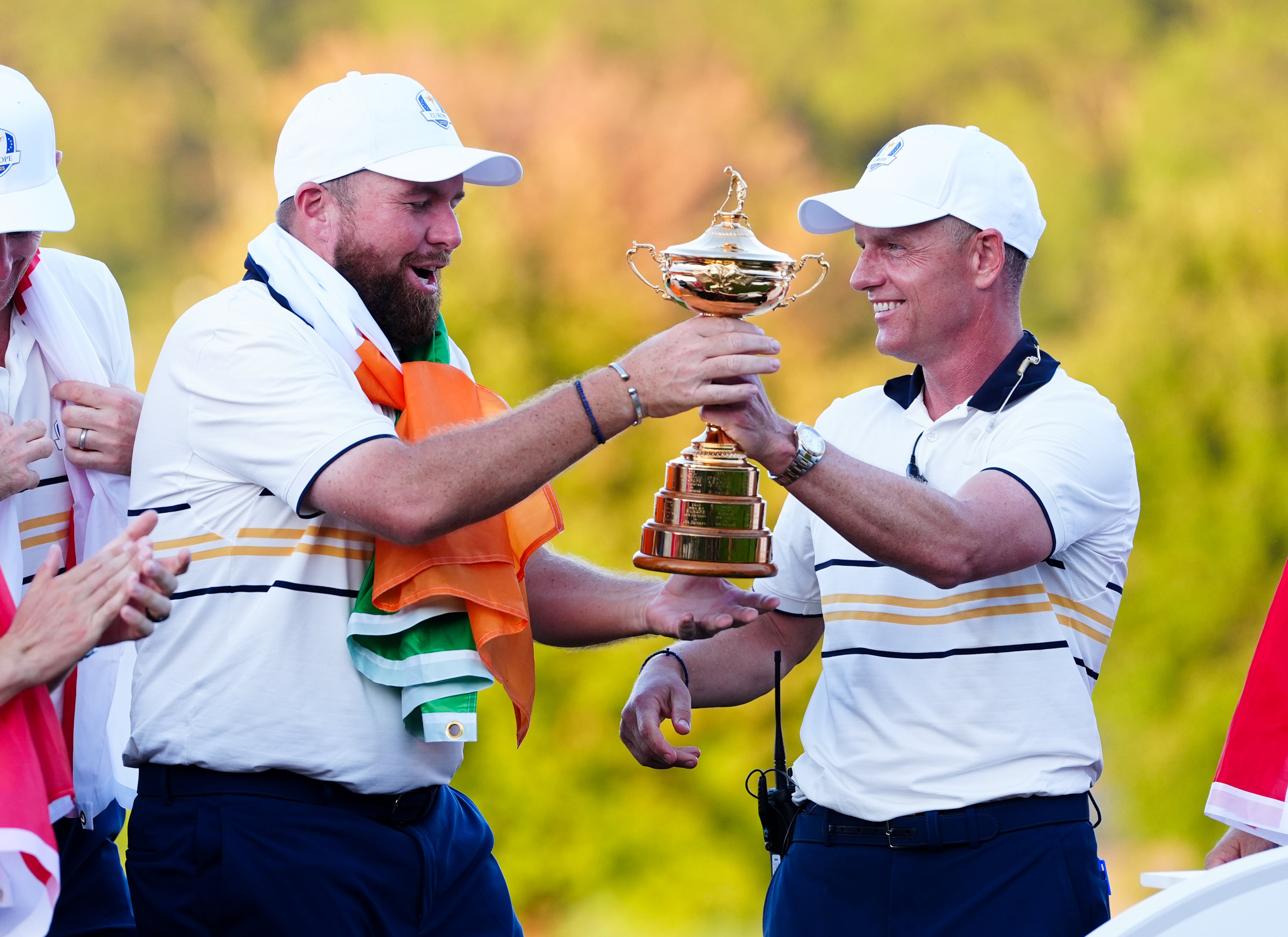 Luke Donald passes Shane Lowry the Ryder Cup