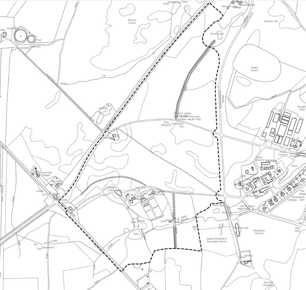 The exclusion zone covers around 150 acres