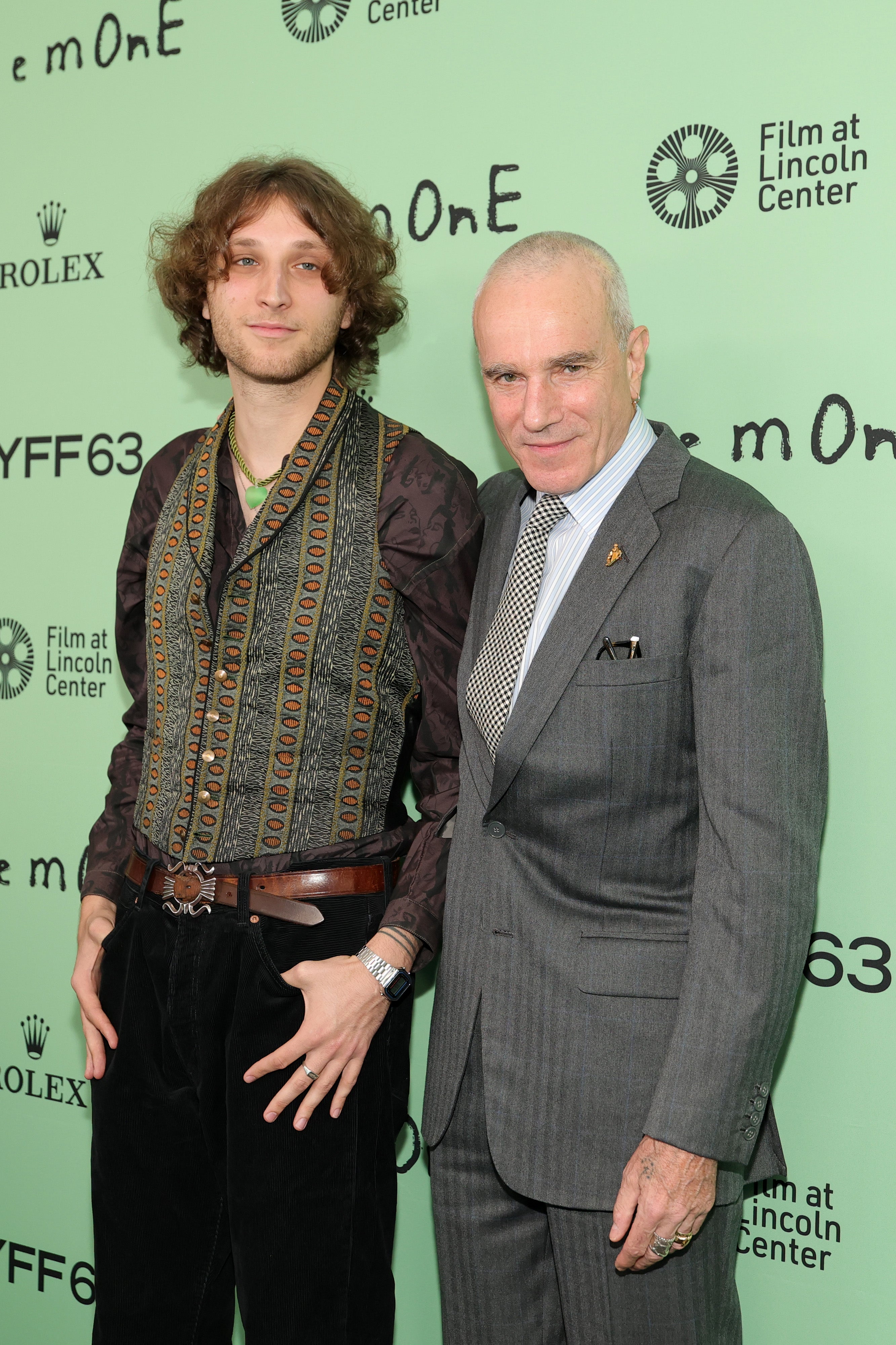 Day Lewis with his son Ronan at New York Film Festival