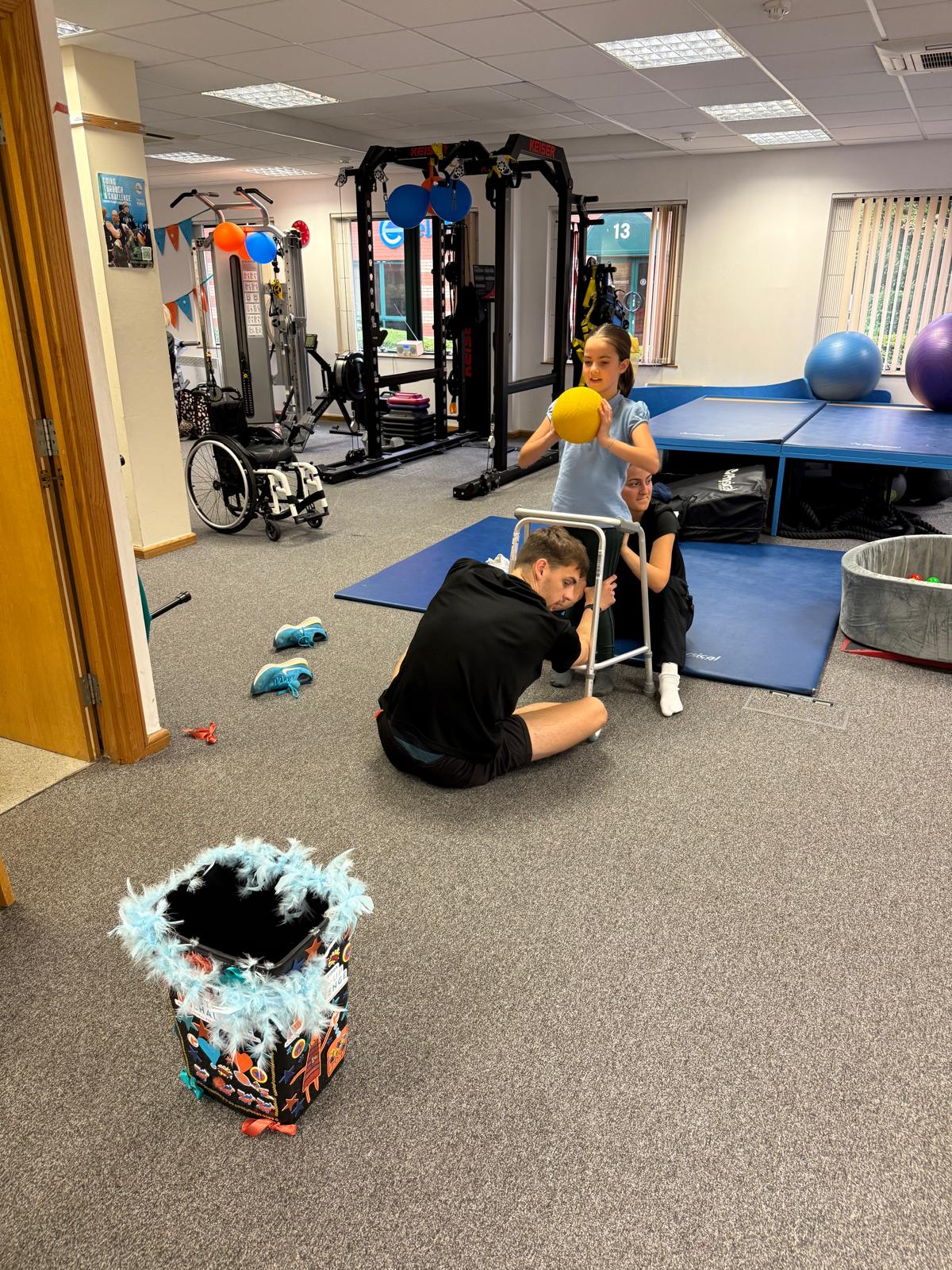 Ivy is attempting her Top Bin shot while standing