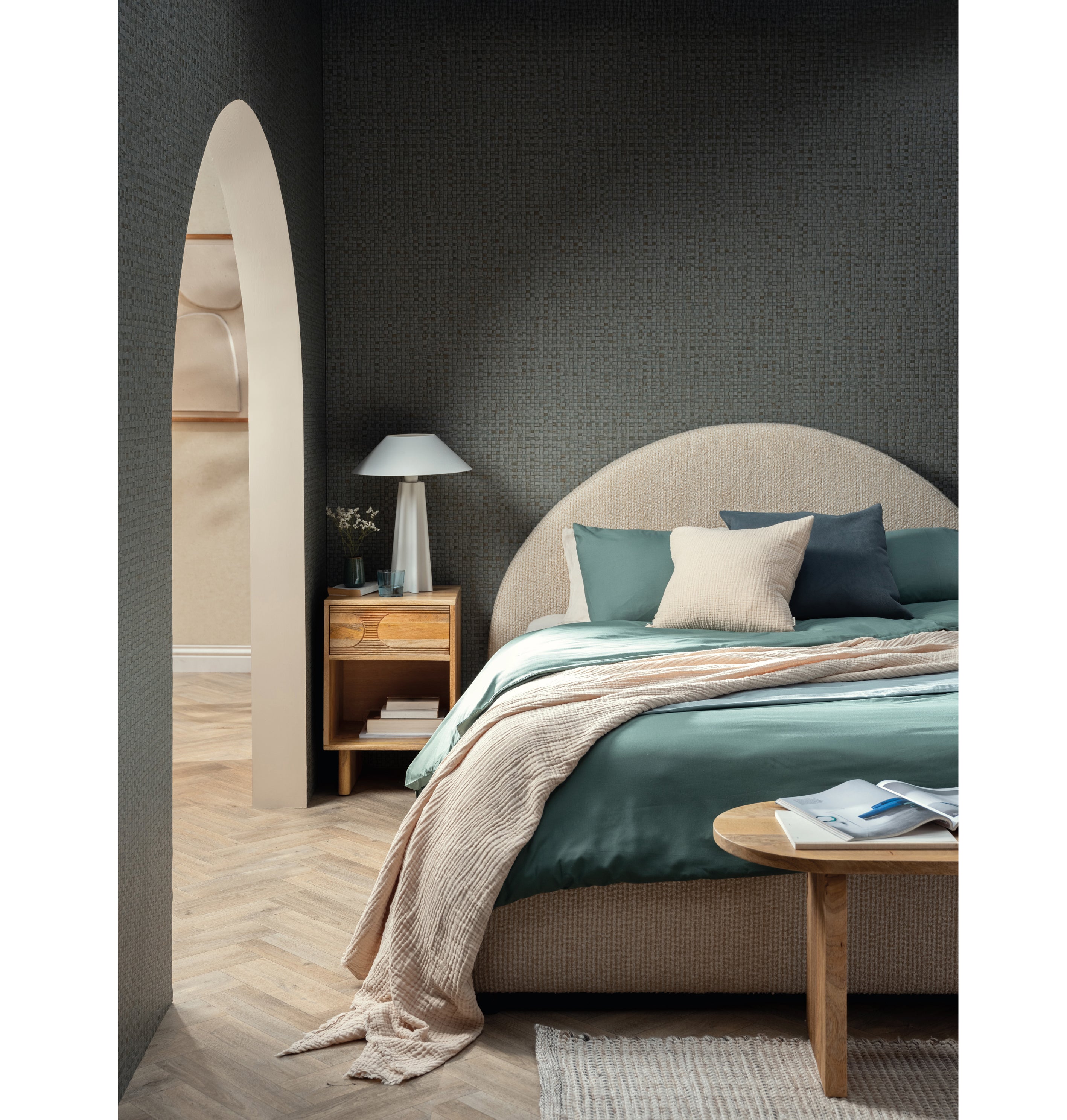 Calming colours work well to bring a sense of luxury to a space