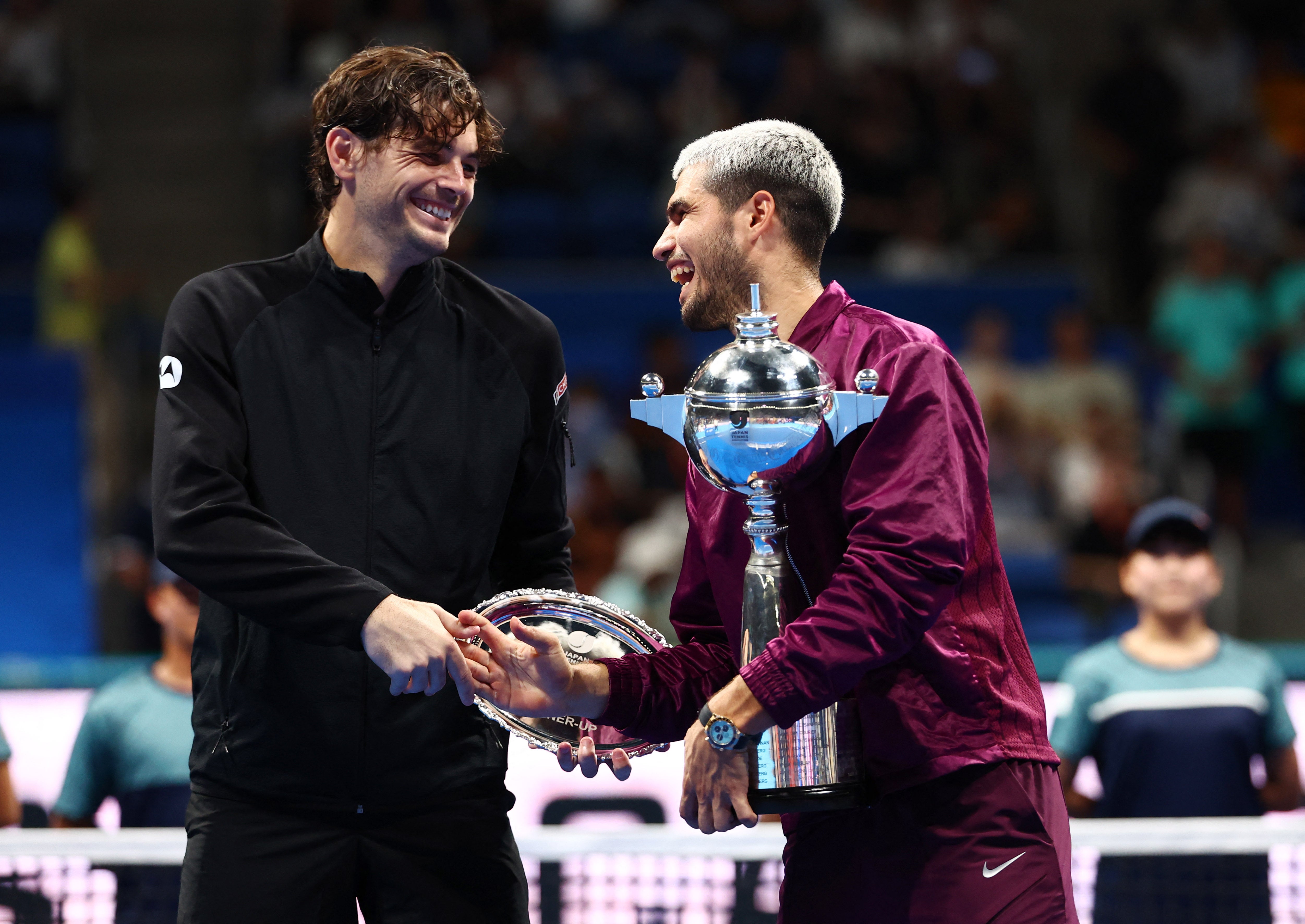 Alcaraz beat Taylor Fritz in the Japan Open final a couple of weeks ago