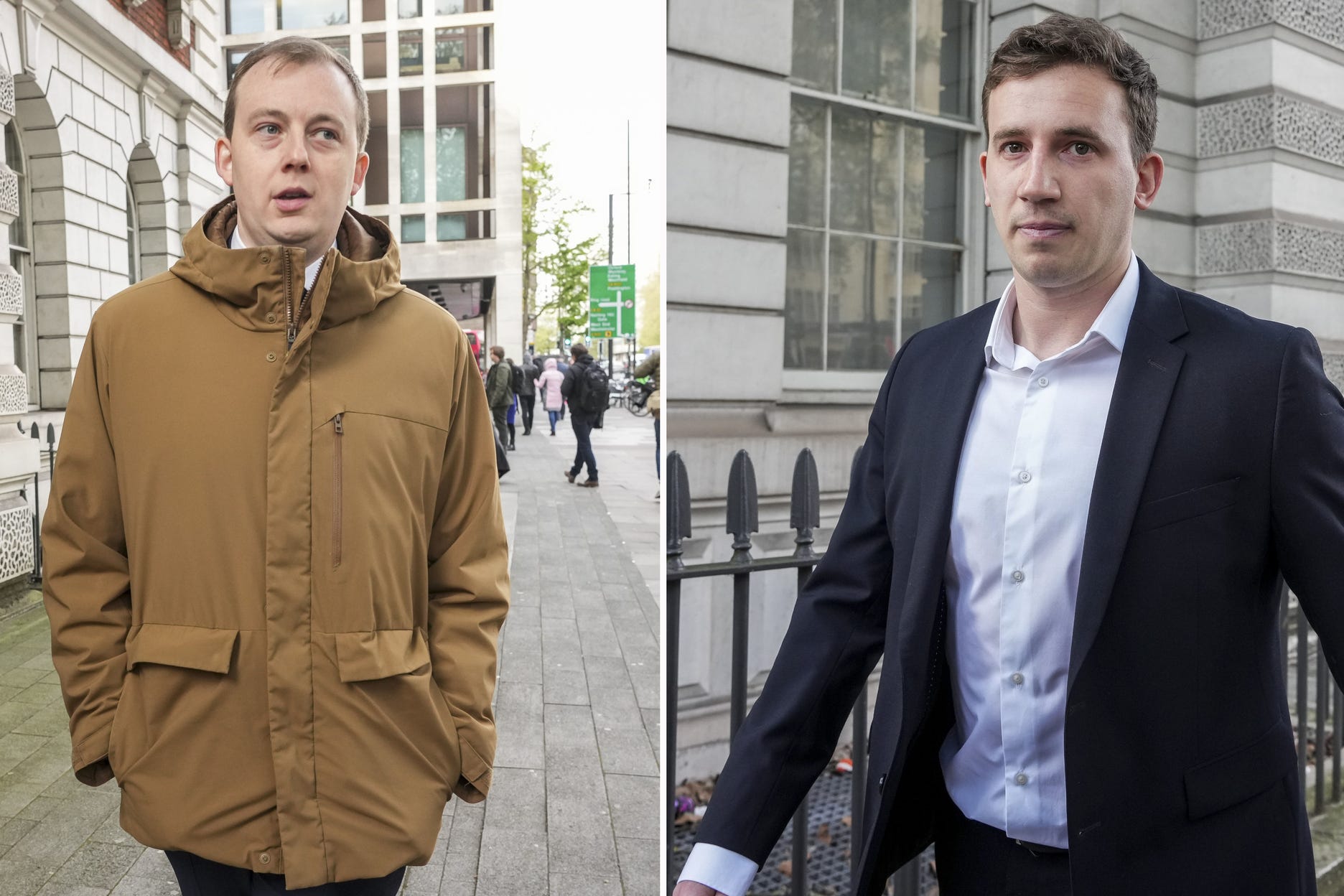 The case against Christopher Berry, left, and Christopher Cash, a former parliamentary researcher, was stopped on September 15