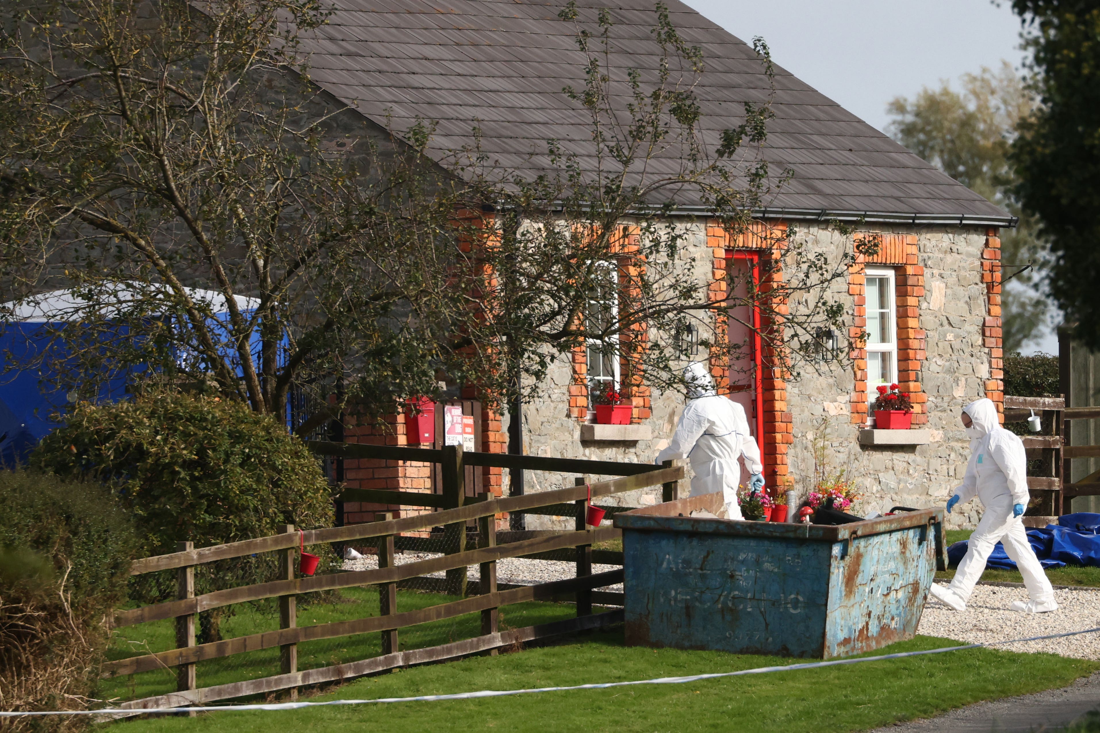 Garda forensic officers at the scene in Co Louth