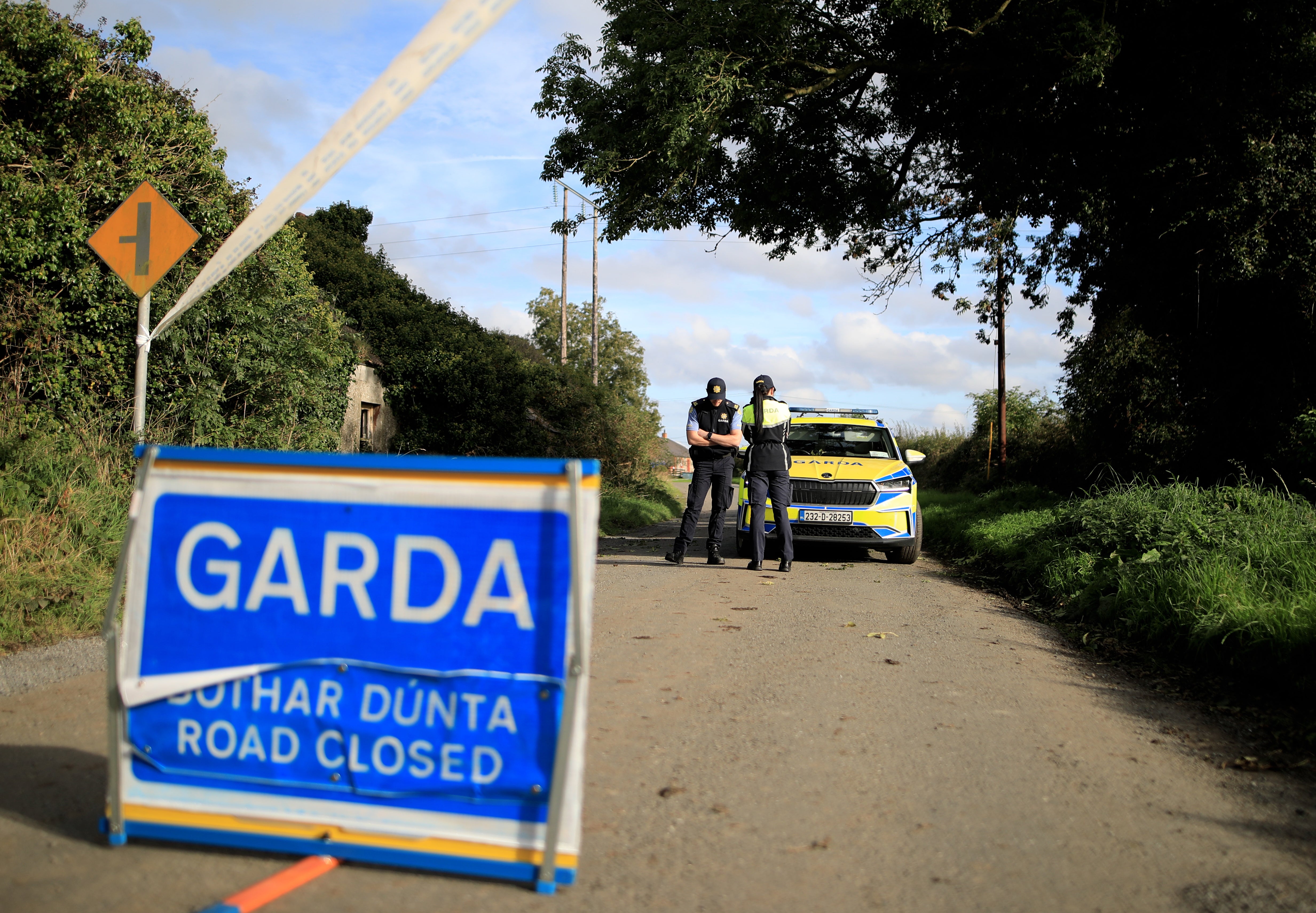 Gardai at the scene in Co Louth