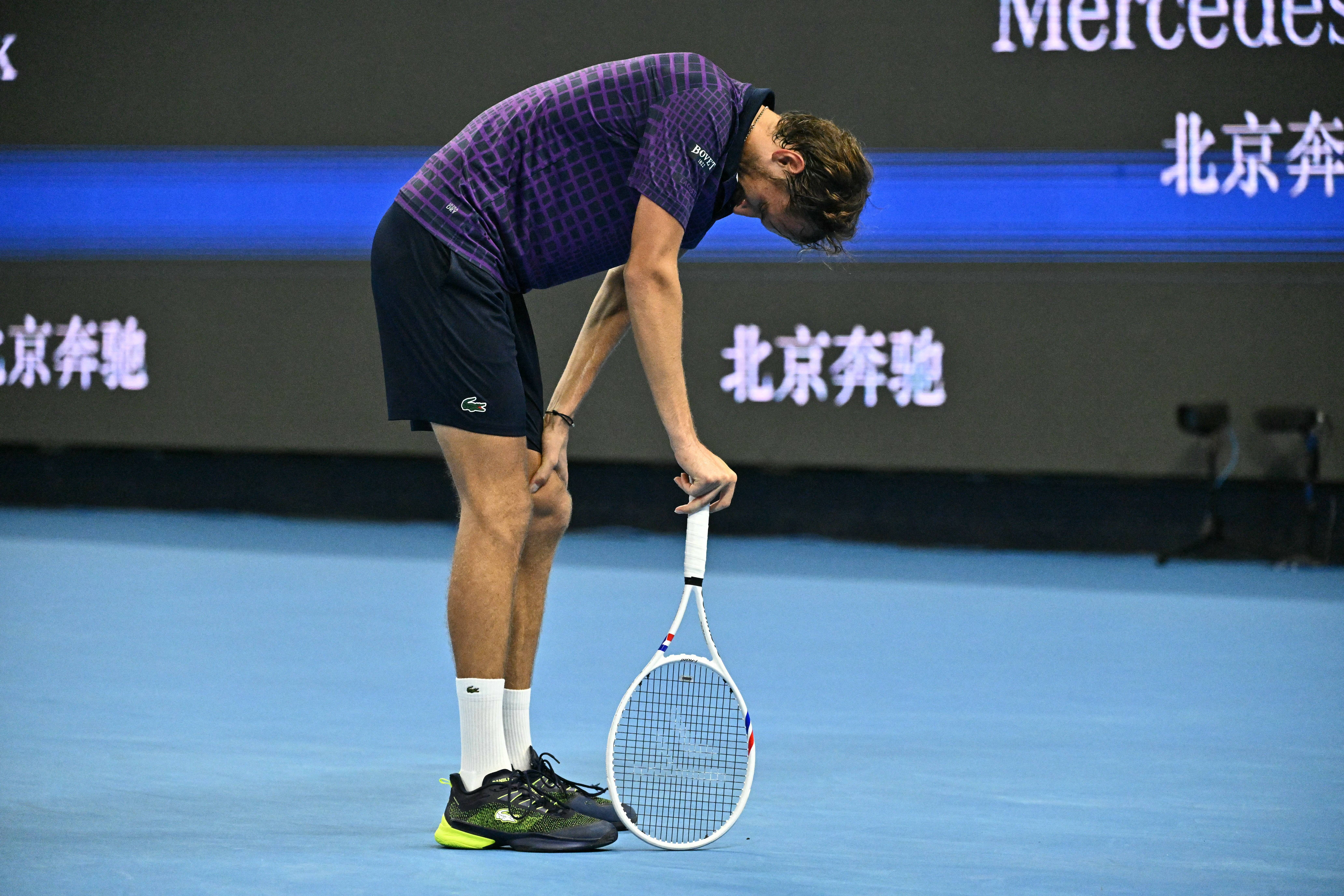 Medvedev could barely walk as he was given a warning for lack of effort