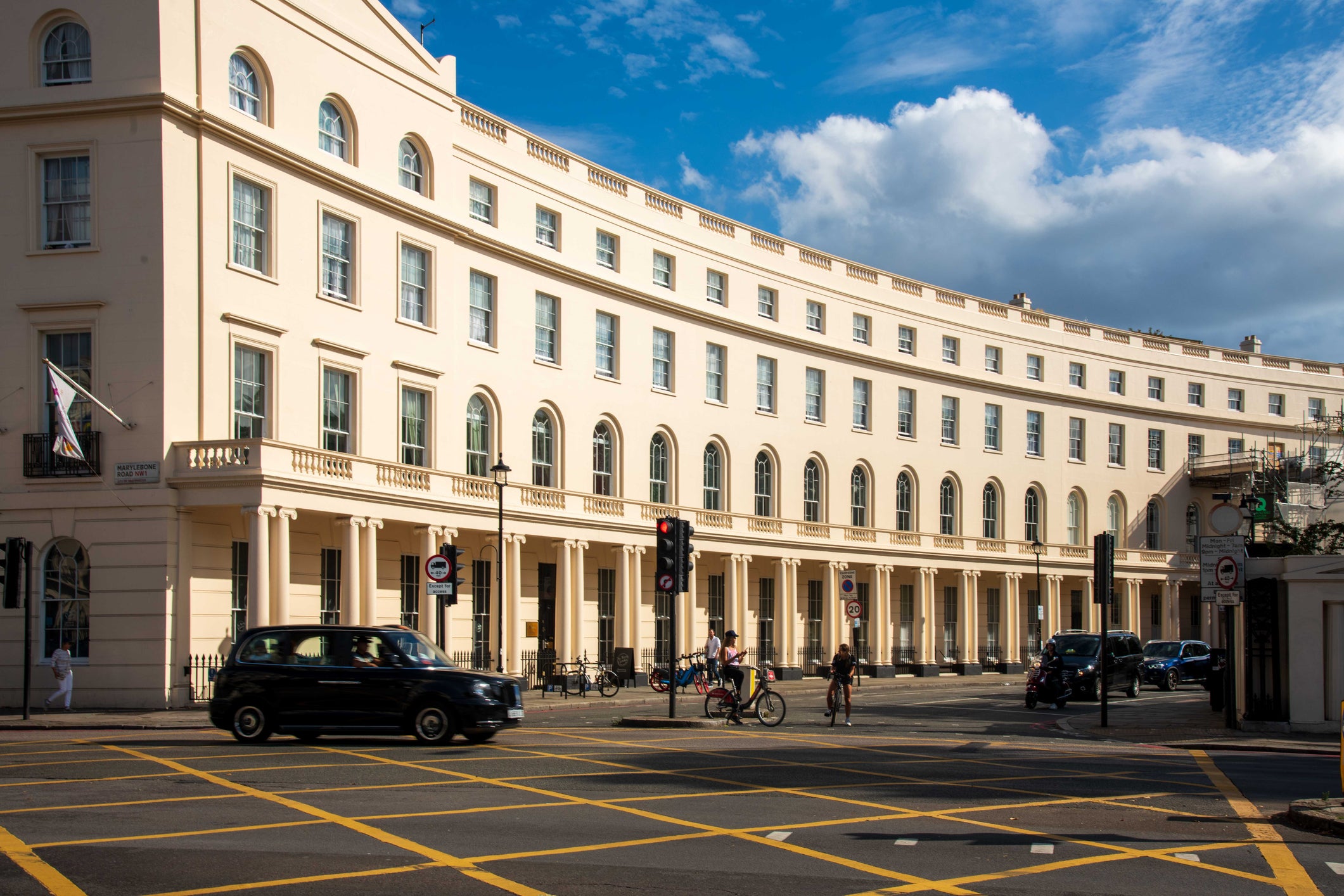 Park Crescent is a street in Marylebone, central London, popular with tourists for photos