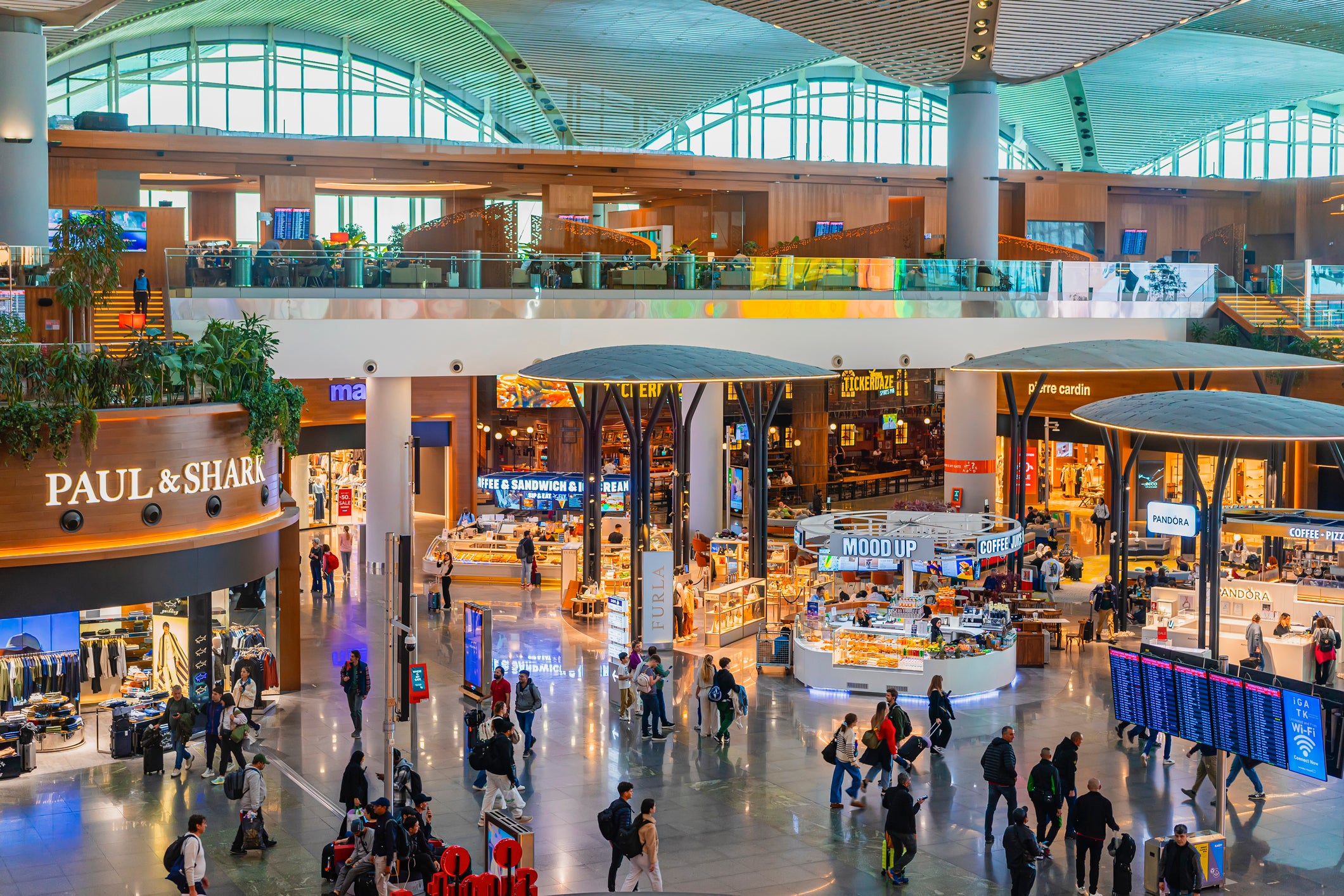 Istanbul airport is often used for connecting flights