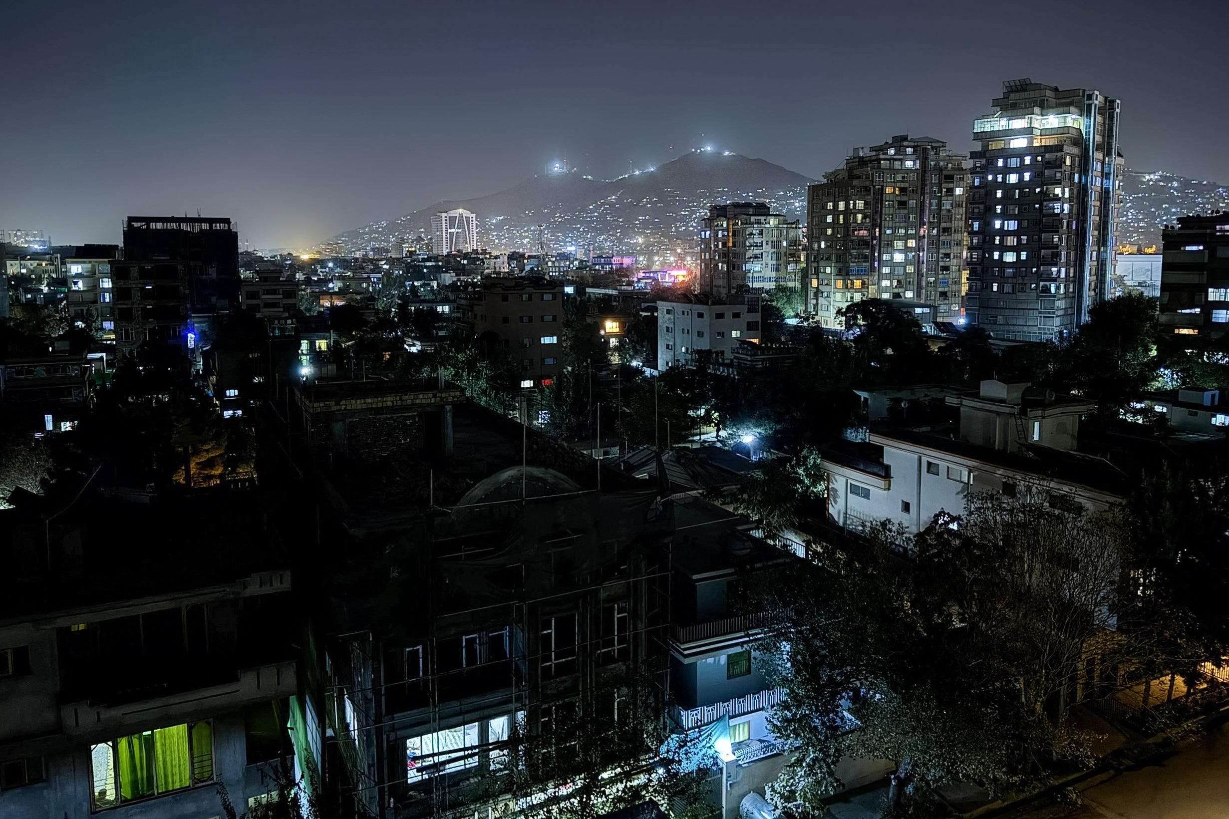 A view of Kabul following a nationwide telecom outage