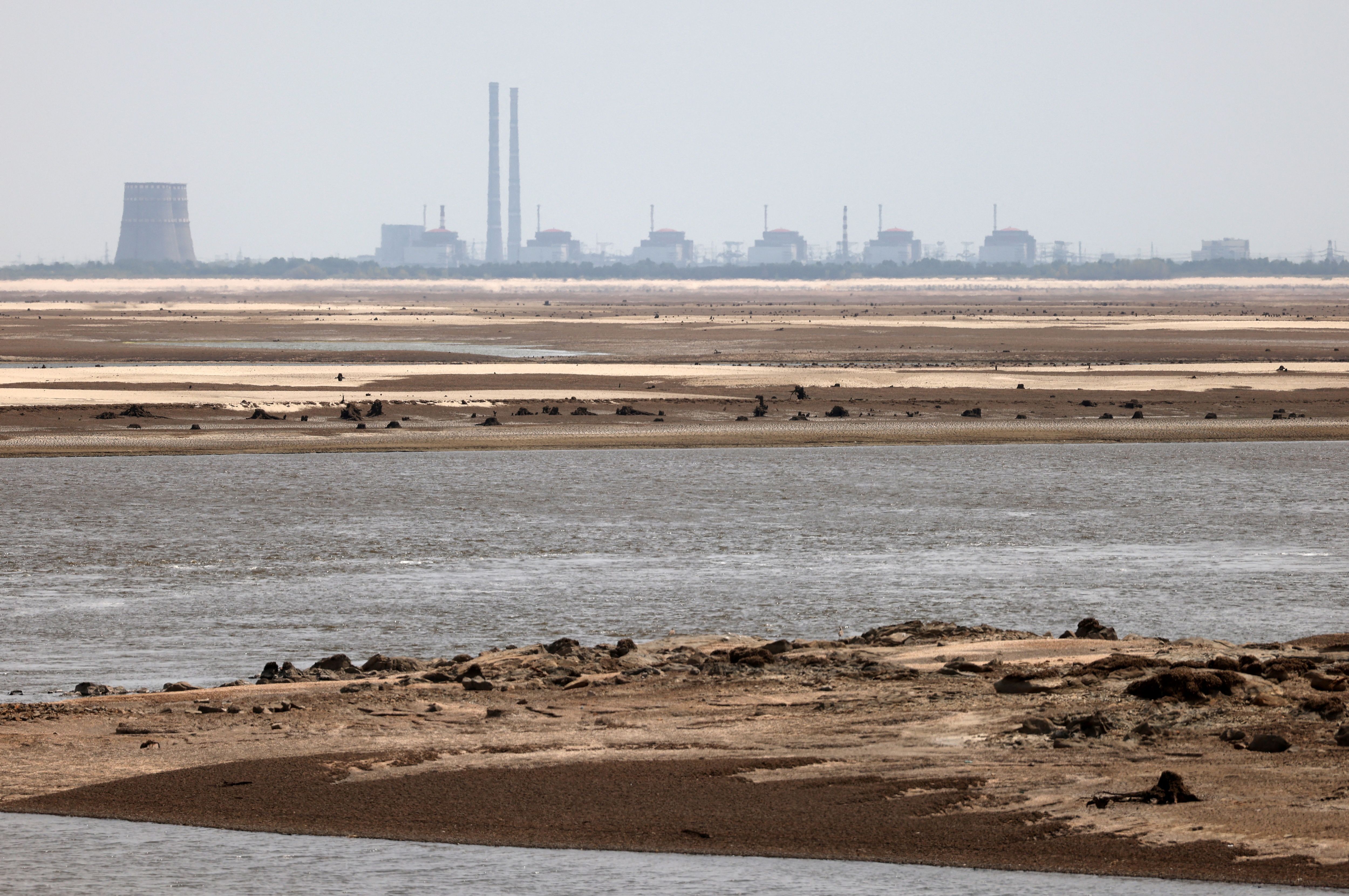 Zaporizhzhia nuclear power plant just across the river from Nikopol has been under Russian control since the first days of the Russian invasion of Ukraine