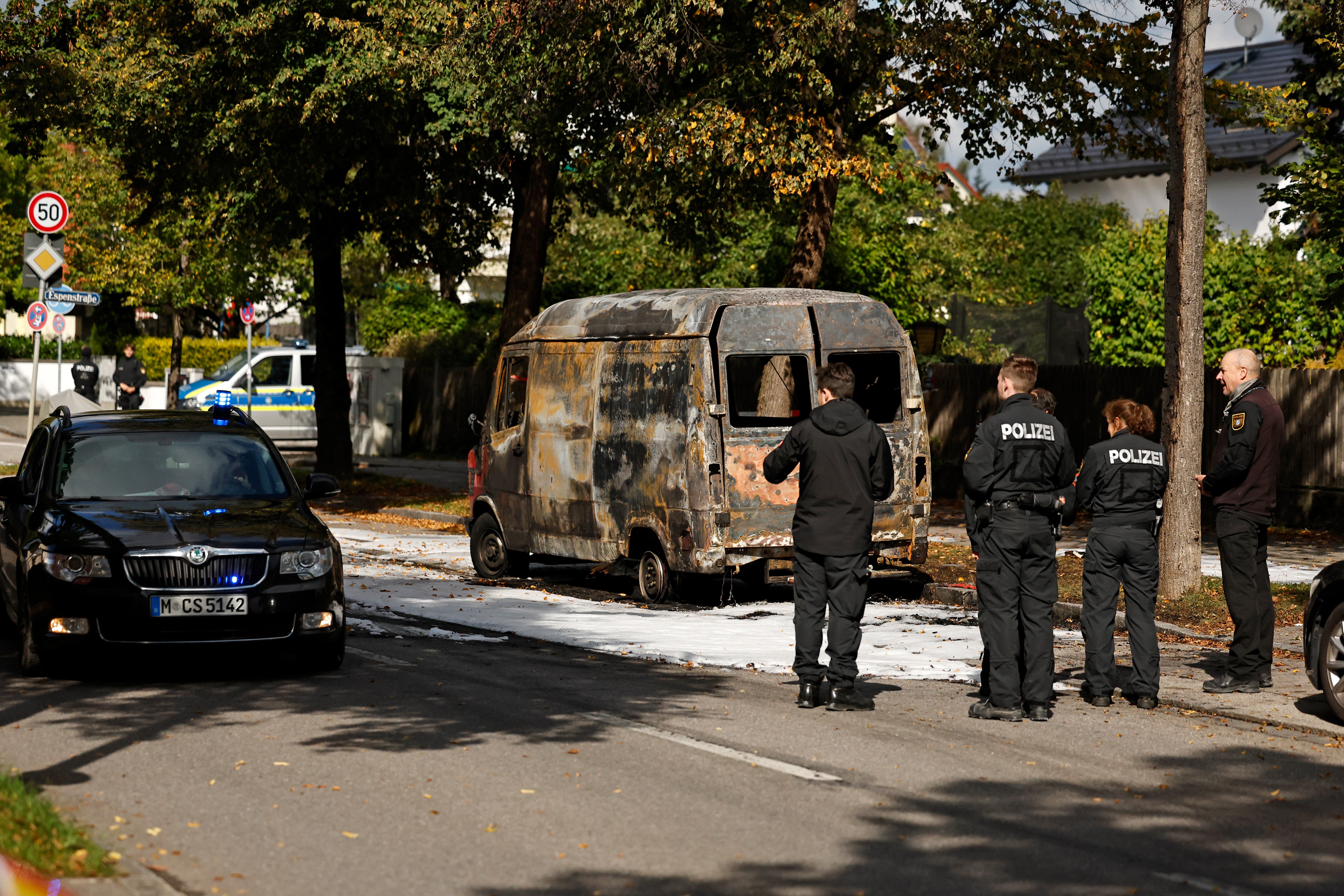 The police said that one person was found dead and that "explosive traps" were also detected