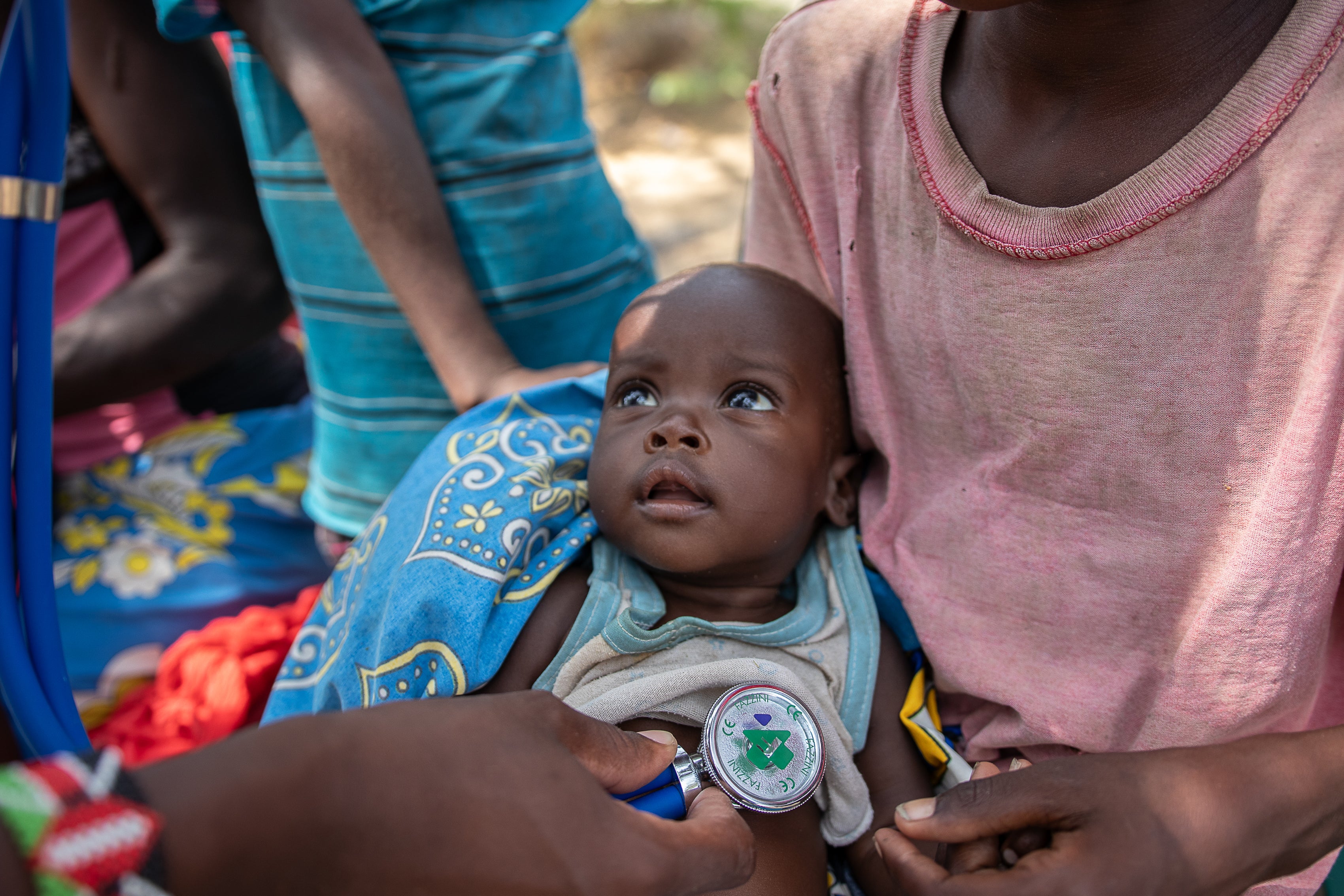Ekuom’s twin Meldah is seen visiting the doctor in Turkana