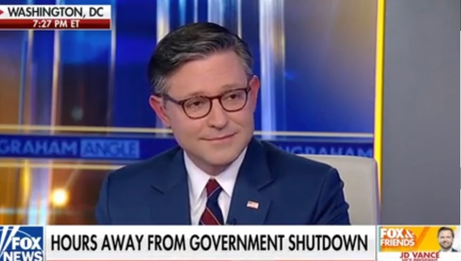 <p>Mike Johnson says Democrats will try and impeach Trump</p>