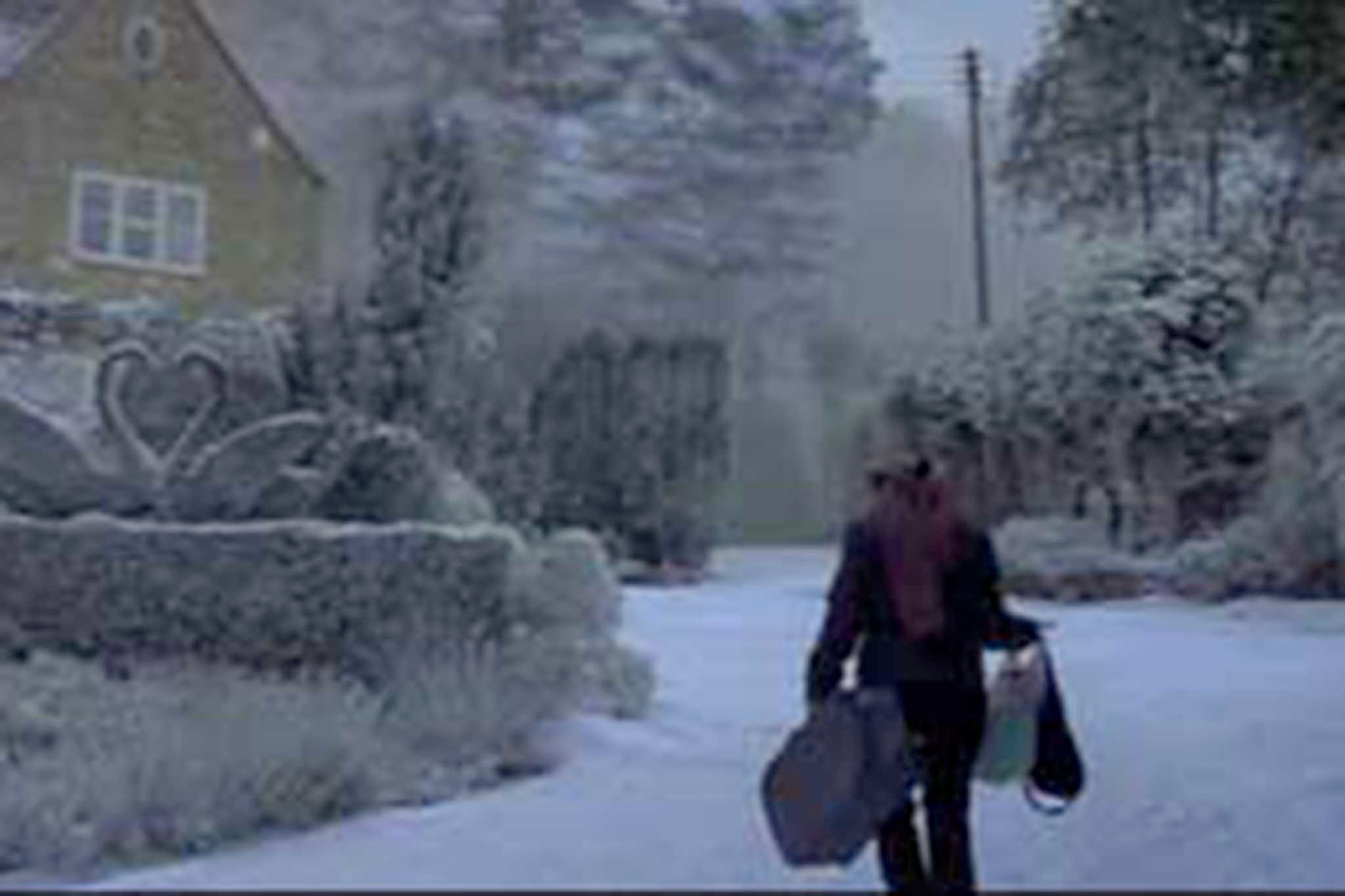 Renee Zellweger starred as Bridget Jones in the film, seen here returning to her parents’ home for Christmas