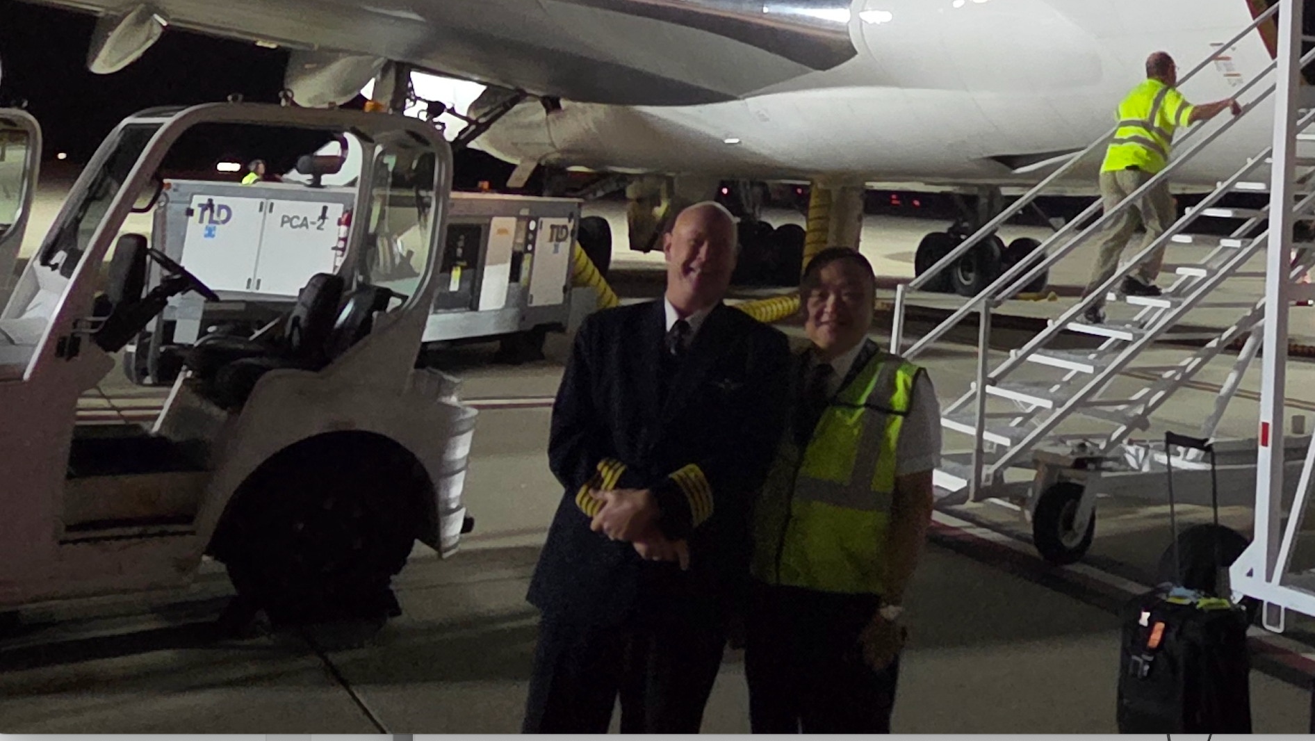 <p>Cargo pilot Wayne Hoefler (left) is suing American Airlines after he allegedly went partially deaf in a mid-air cabin depressurization incident</p>
