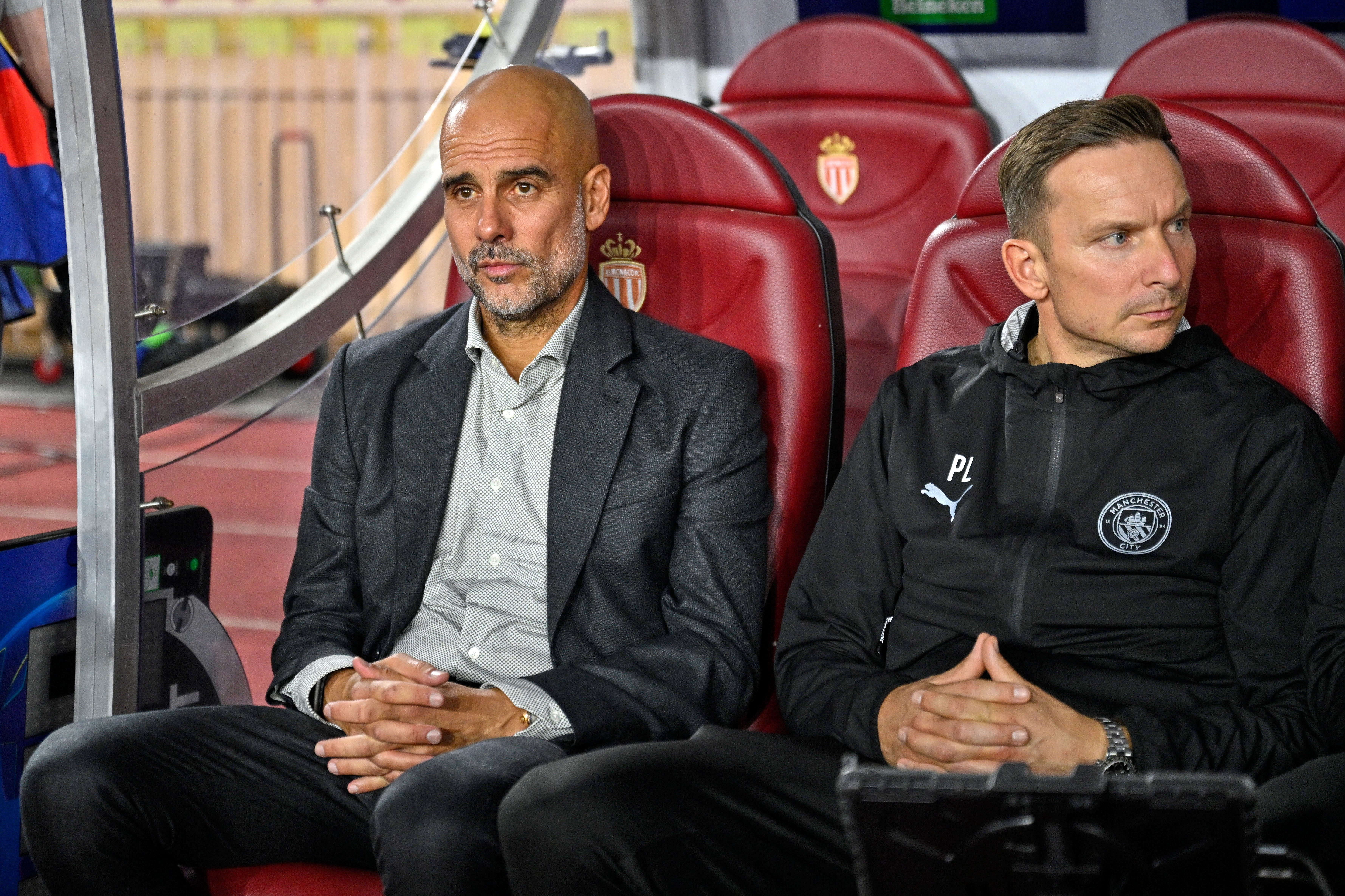 Pep Guardiola’s side yielded a late lead (AP Photo/Philippe Magoni)