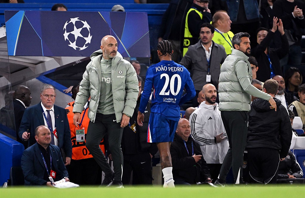 Pedro was sent off as Maresca insisted Chelsea do not have a red card problem