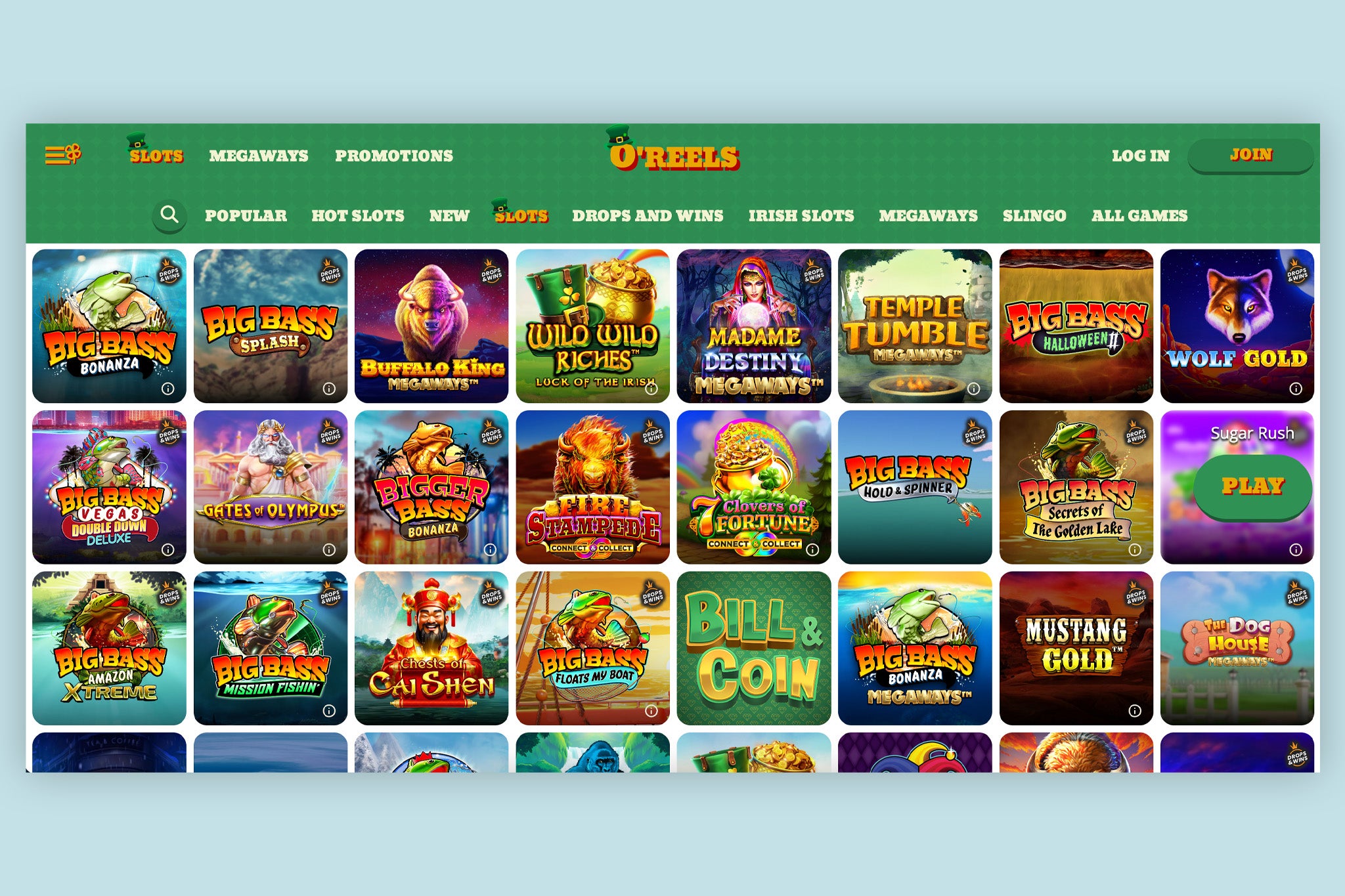 O’Reels has many excellent slot games on its catalogue of options