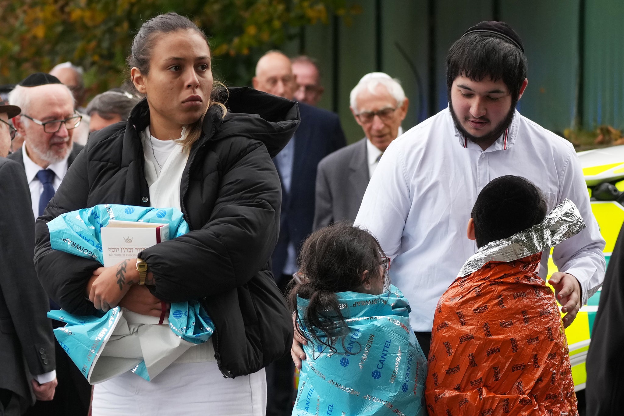 Members of the congregation were escorted to safety