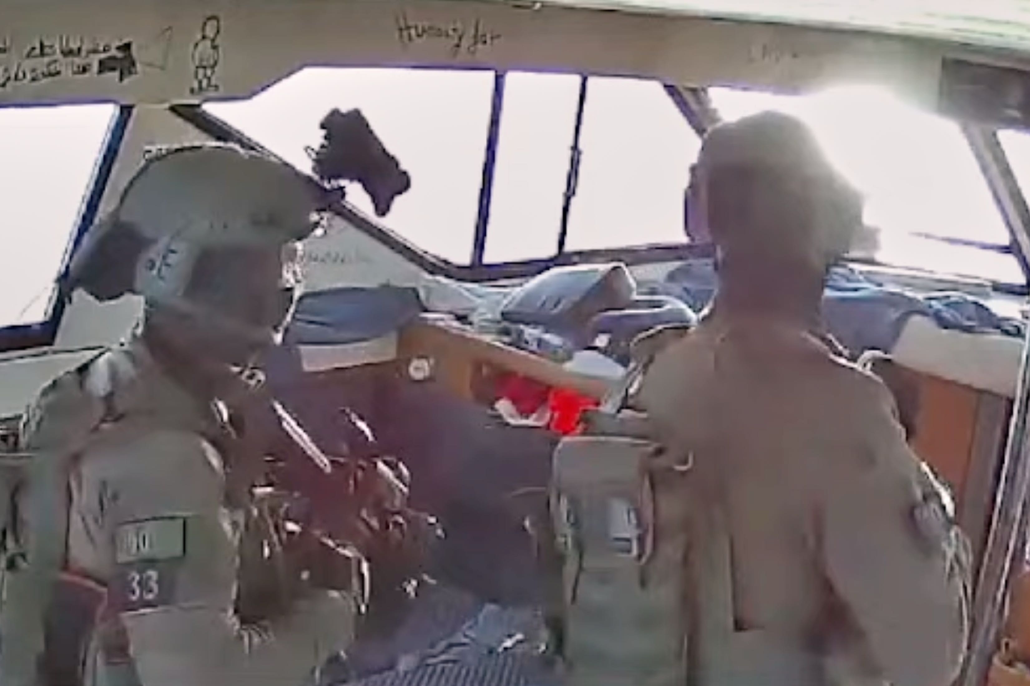 Boats travelling as part of the Global Sumud Flotilla have been boarded by Israeli navy soldiers (Global Sumud Flotilla/AP)