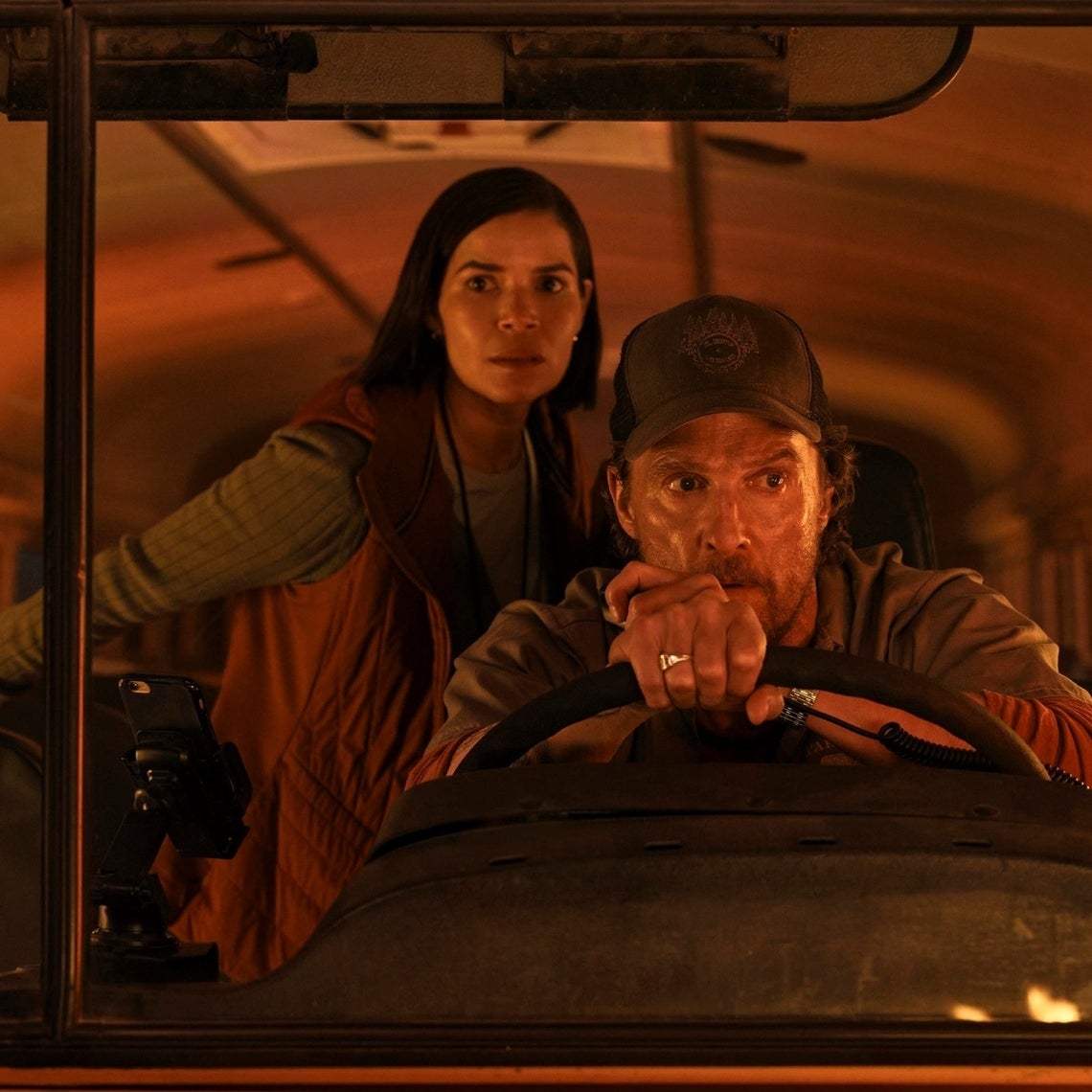 America Ferrera and Matthew McConaughey in ‘The Lost Bus’