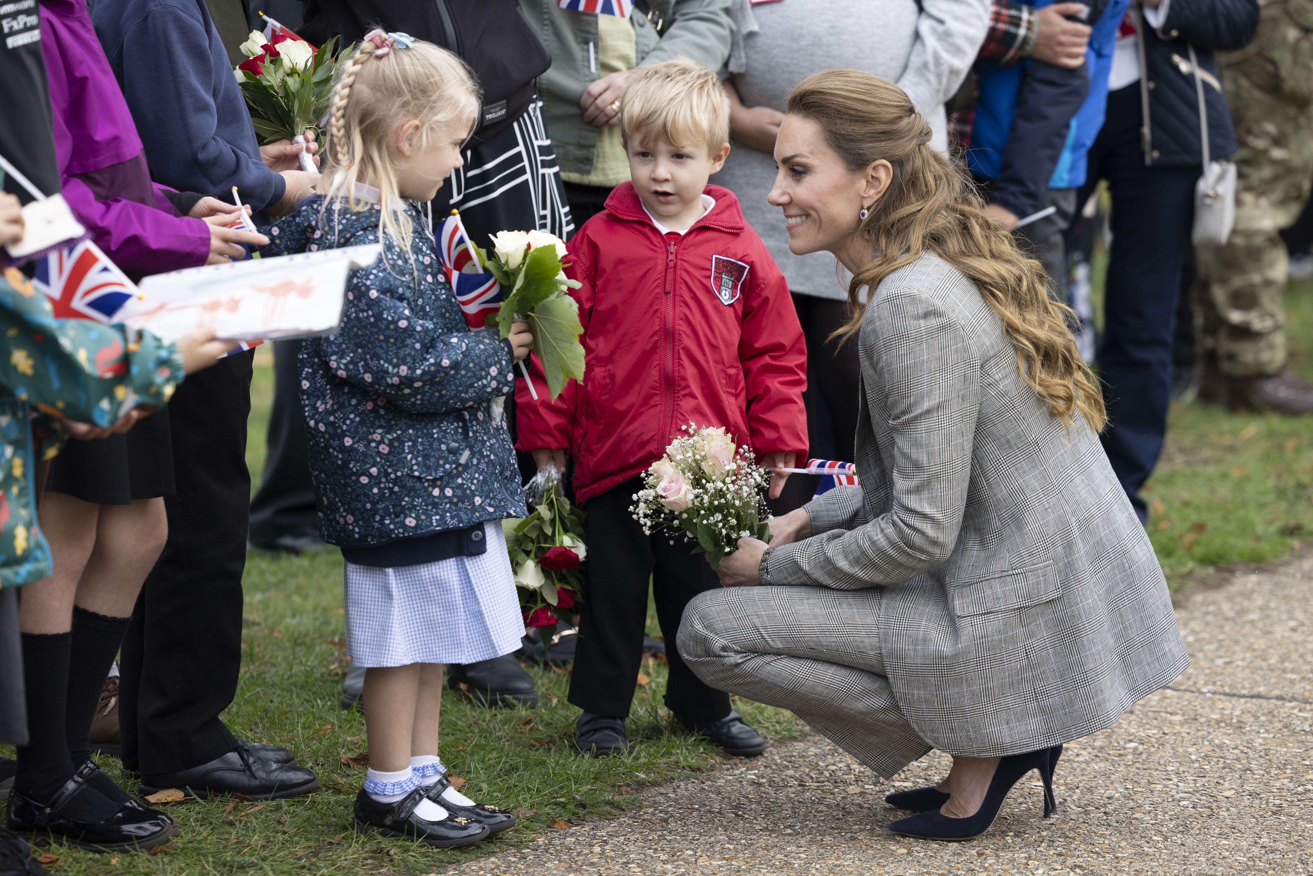 Kate met with waiting children, and told them her youngest son Louis wants to be a pilot