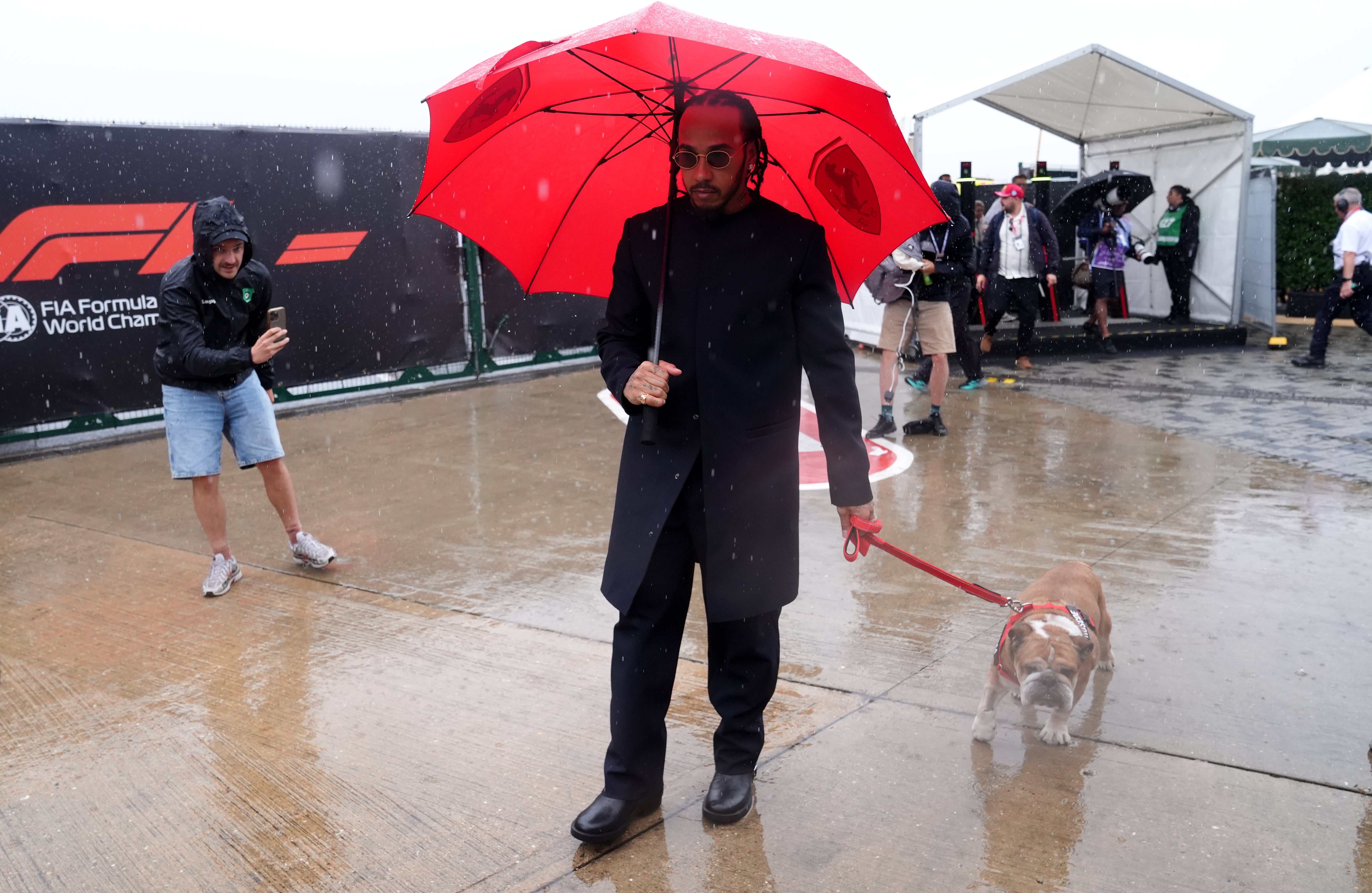 Lewis Hamilton often took his dog Roscoe along with him to race weekends and he became a fan favourite