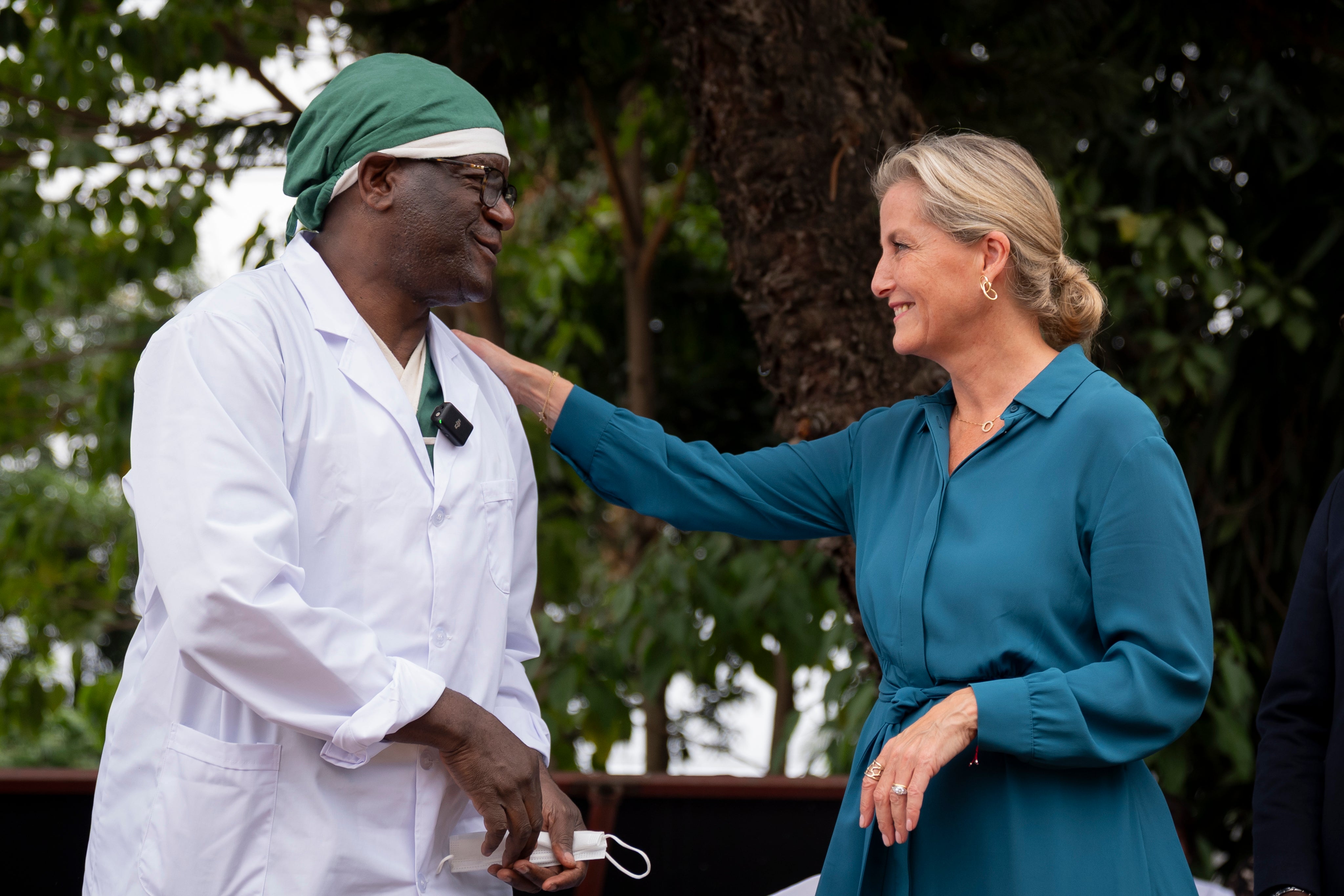The Duchess of Edinburgh and Dr Denis Mukwege at the Panzi Clinic