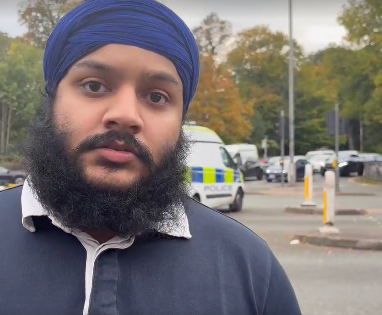 Gurmeet Singh, 25, said he had come to show support for the Jewish community on a ‘horrible’ day
