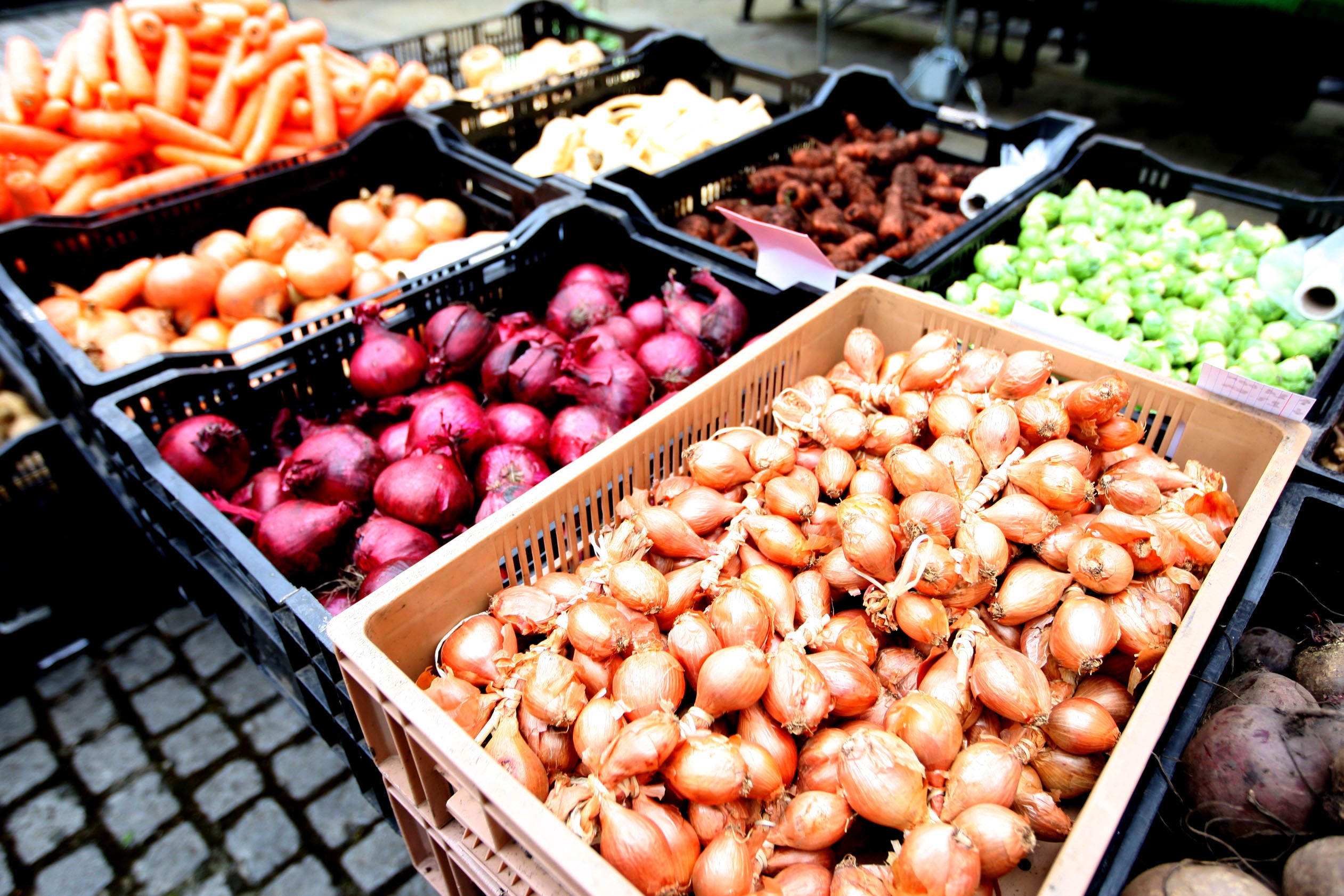 File photo dated 24/11/07 of a generic shot of a fruit and veg stall at a farmers market in Richmond, Surrey. A diet rich in fruit and veg and low in meat and dairy could prevent millions of deaths each year, researchers say. PA.