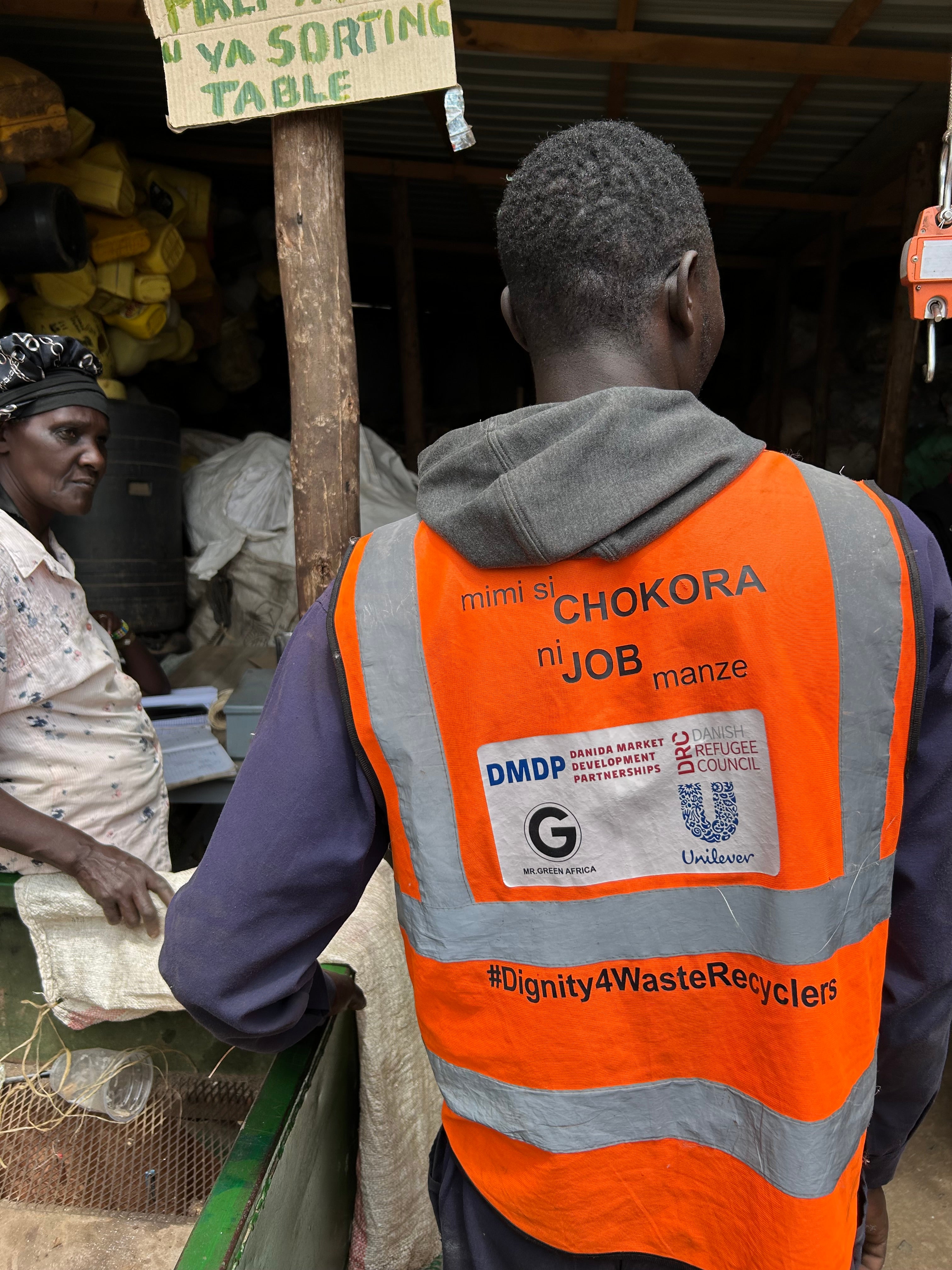 Material handler Daniel weighed one sackful of hard yellow plastic cartons cartons when The Independent visited: 140 Kenyan Shillings (£0.80) for 4.1KG, representing three days of waste picking work