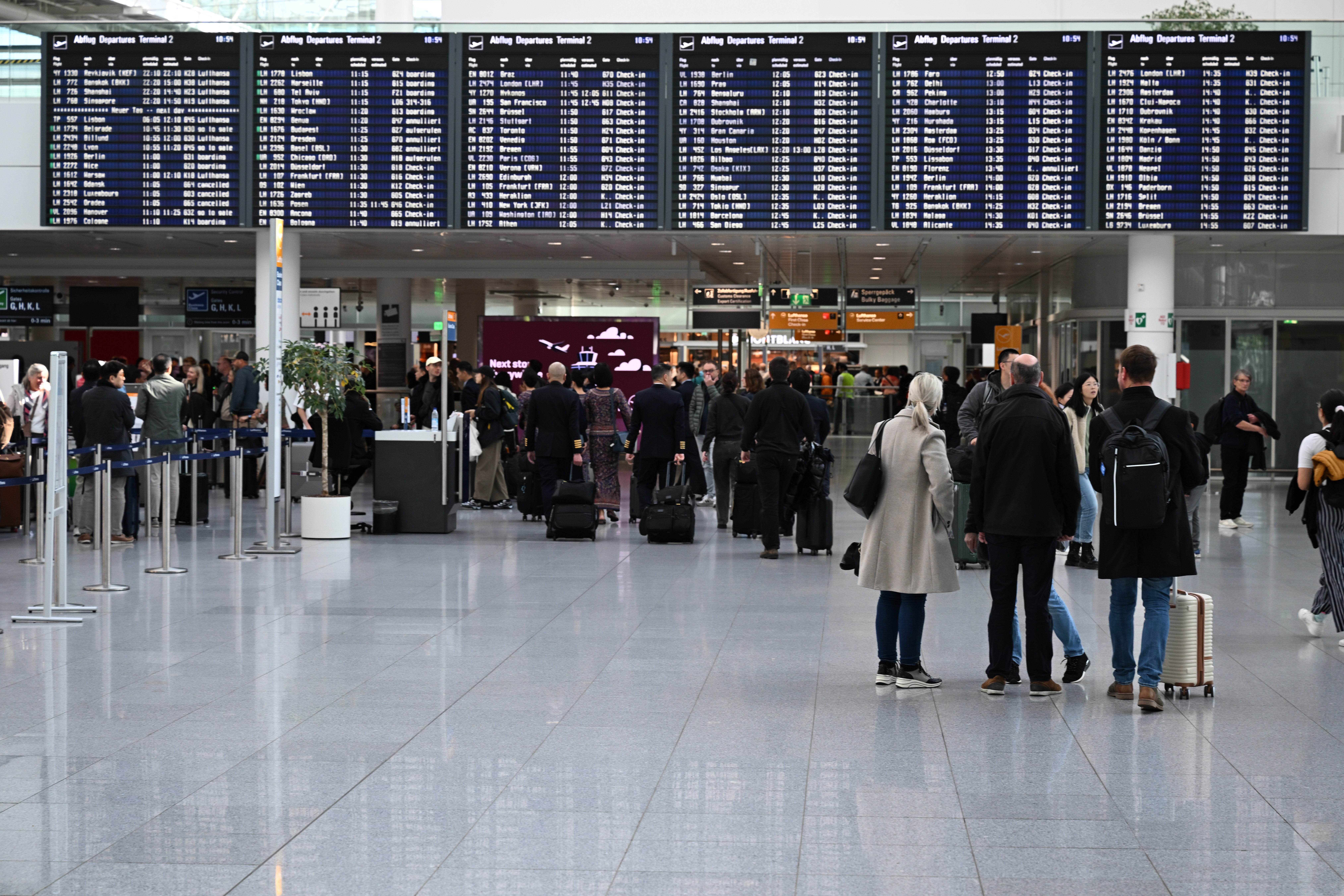 Flights were cancelled at Munich airport after a reported drone sighting