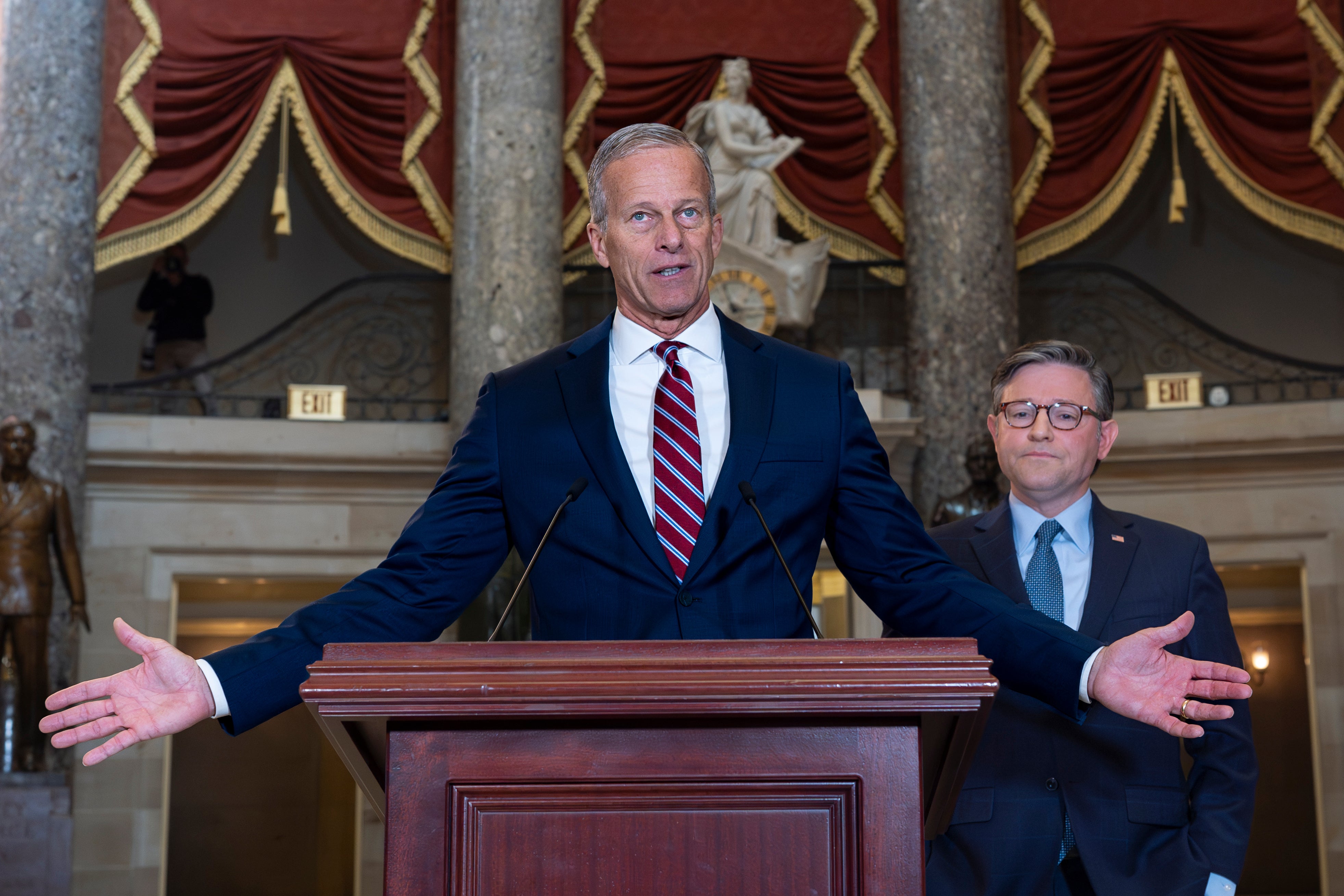 Senate Majority Leader John Thune and House Speaker Mike Johnson called it quits after another day of impasses amid the government shutdown.