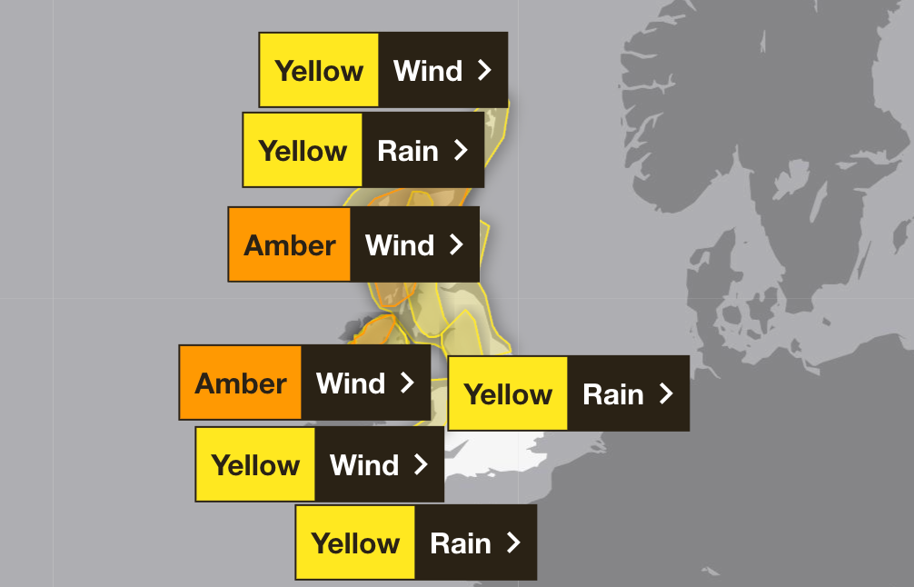 No go: Trains and ferries have been cancelled across northwest Britain