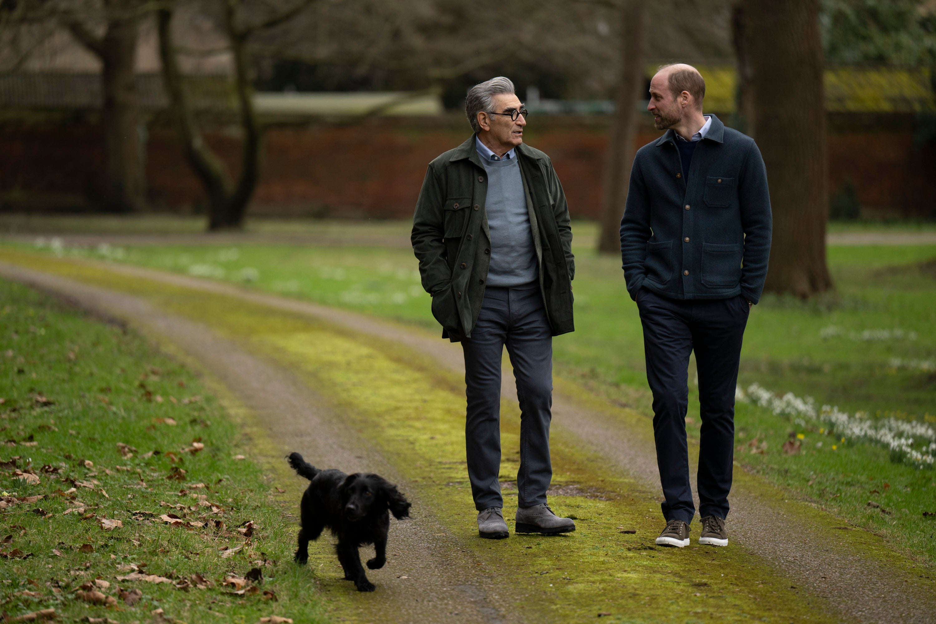 William taking Levy on a tour of the grounds at Windsor Castle