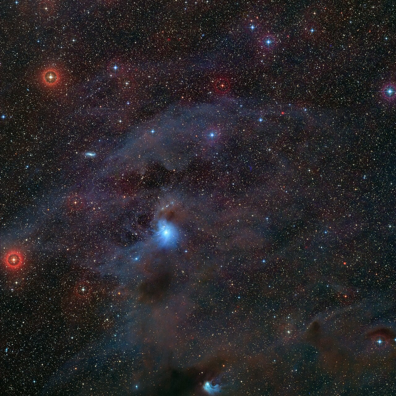 The orb is located 630 light-years away in the Chamaeleon constellation