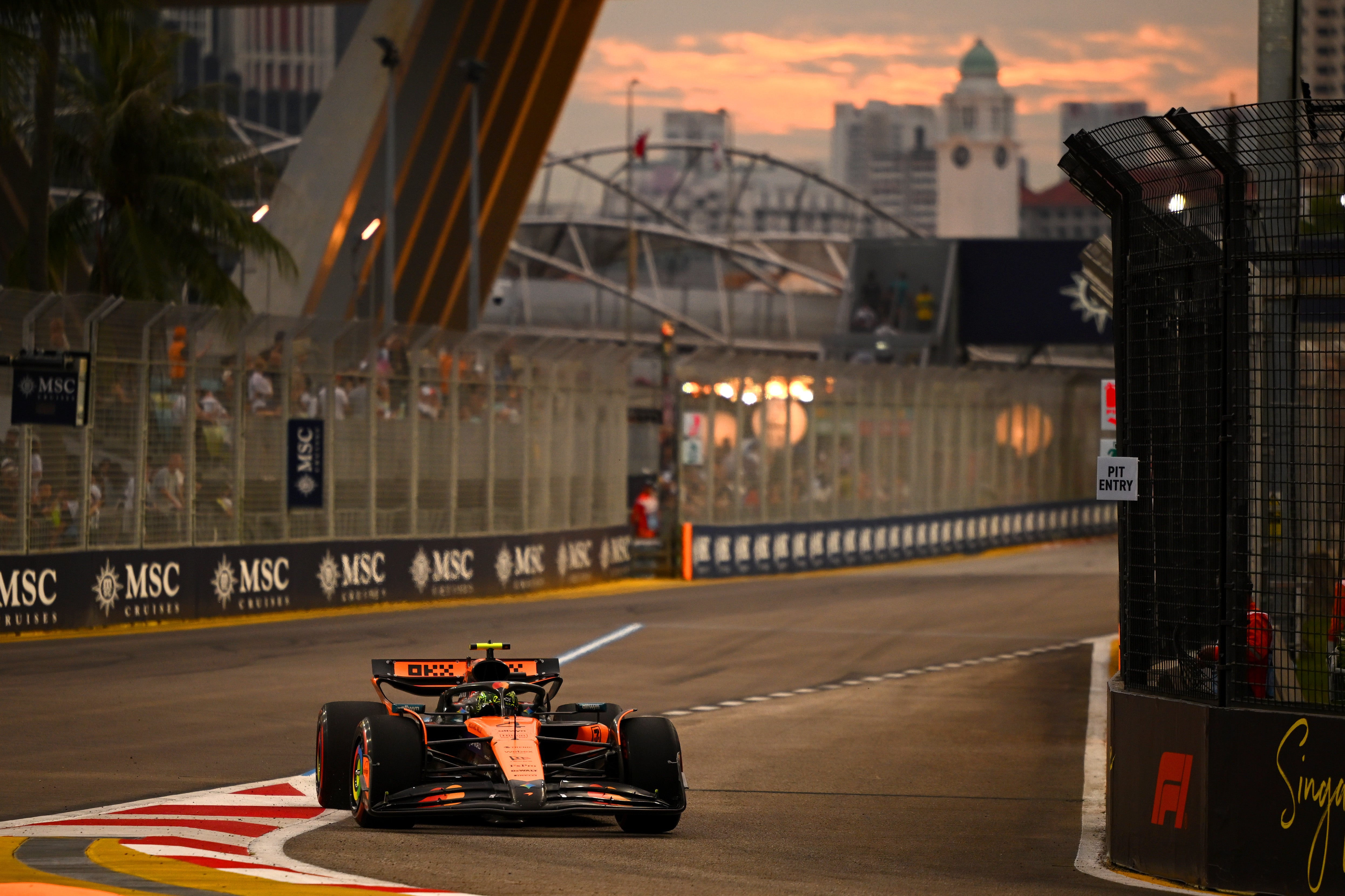 Lando Norris could only manage fifth in Singapore GP qualifying