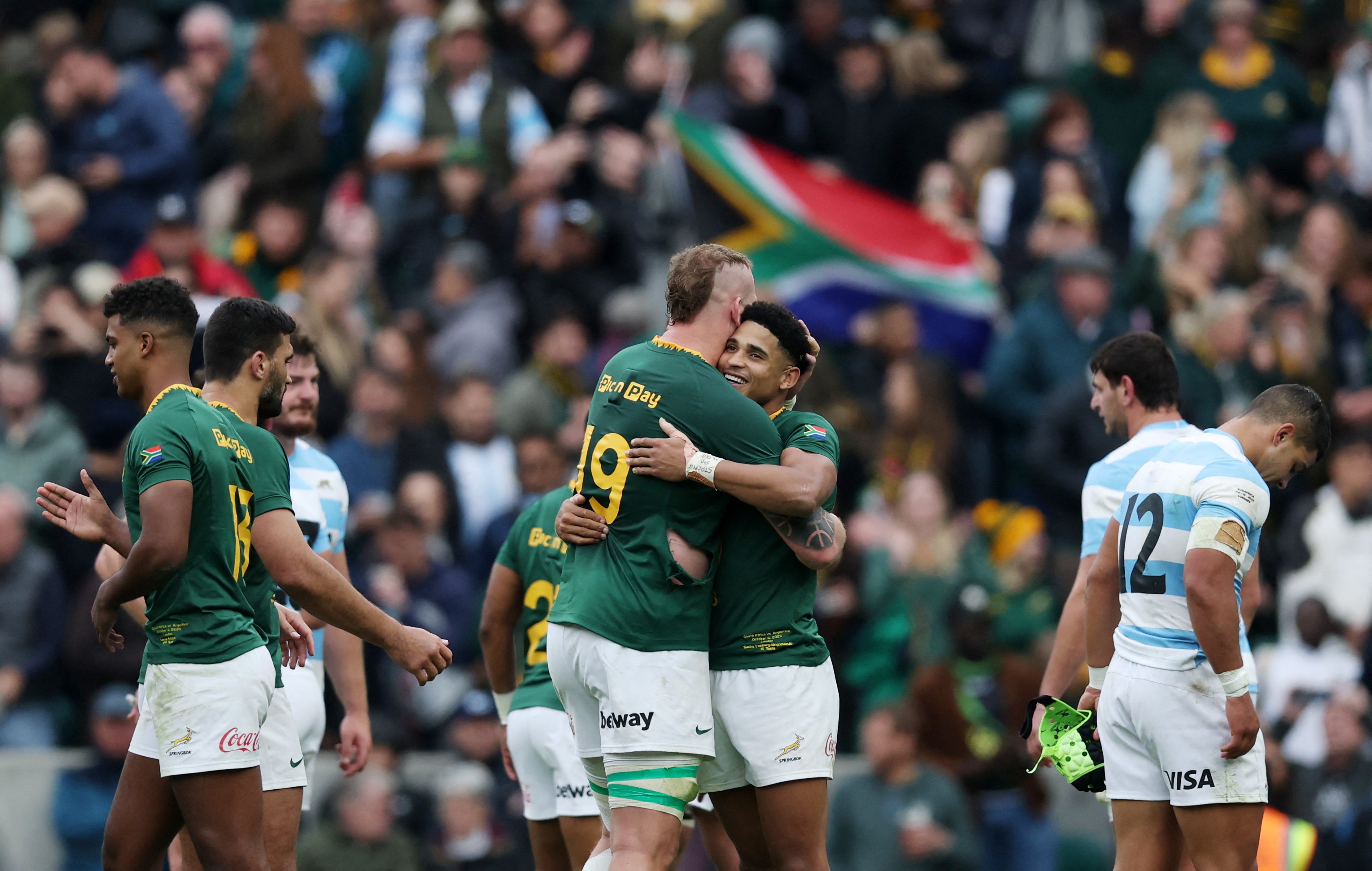 The South African fans were out in force at Twickenham