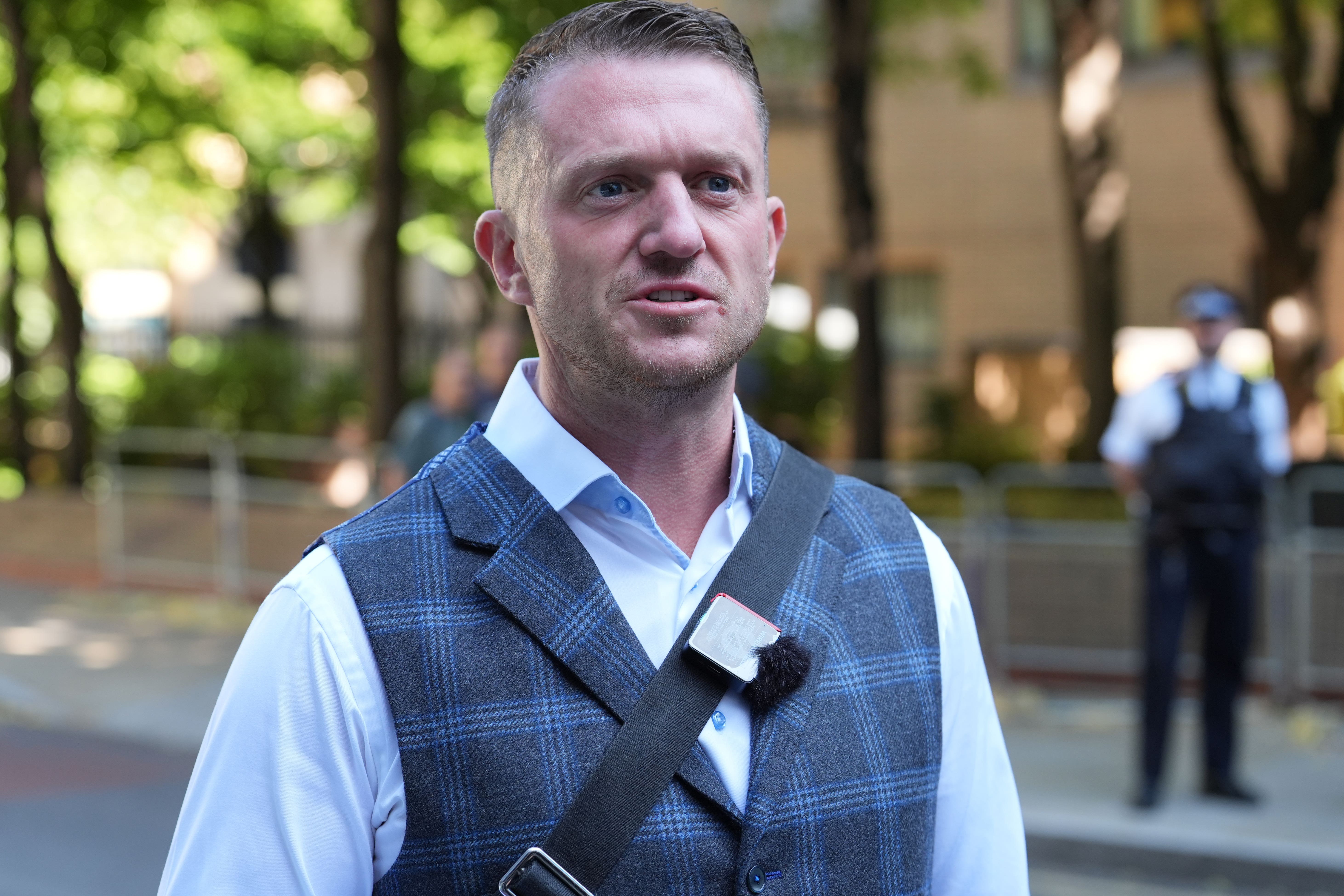 Tommy Robinson – real name is Stephen Yaxley-Lennon – has been invited to Israel (Lucy North/PA)