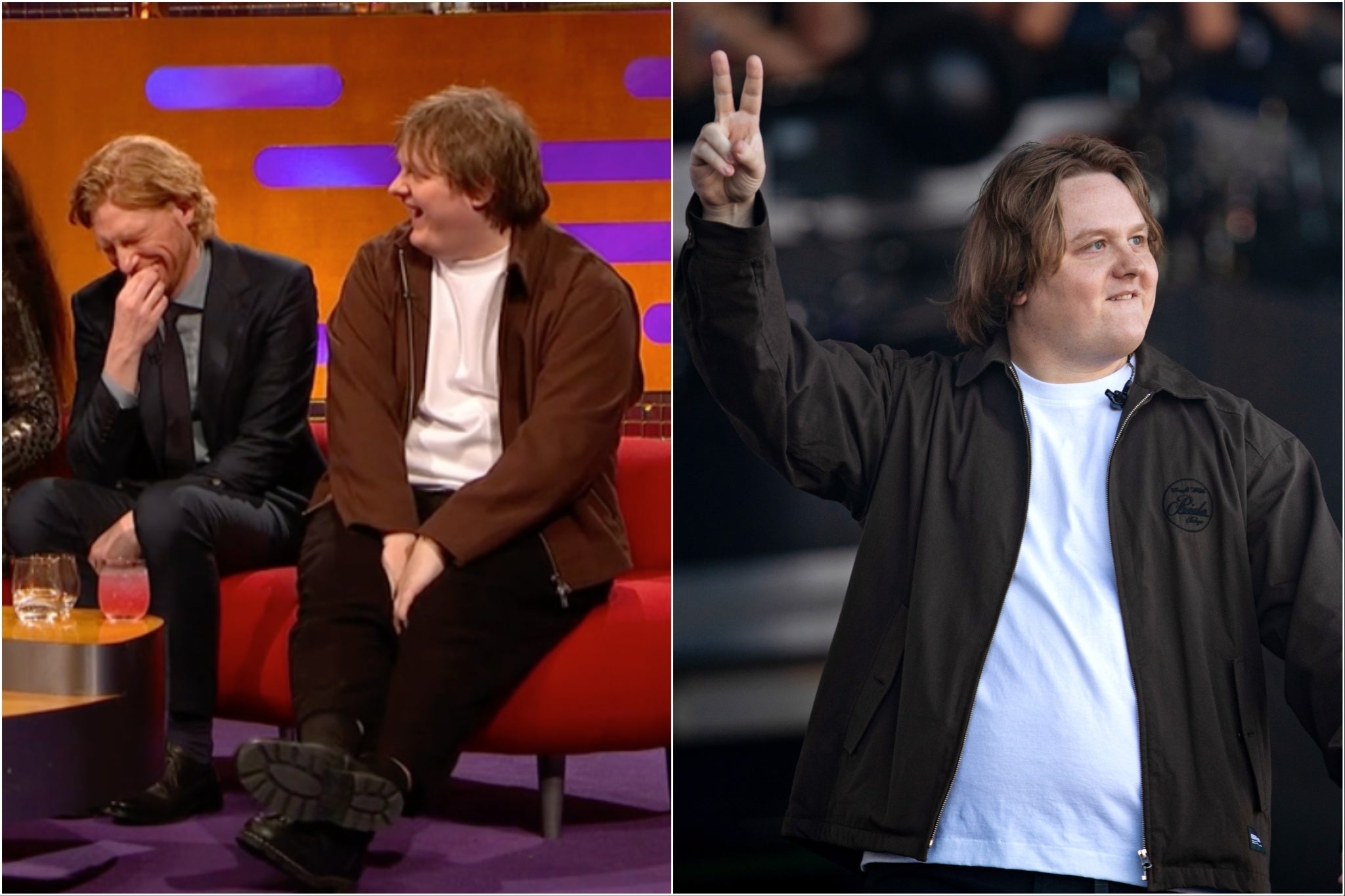 Lewis Capaldi was wearing a similar outfit to the one he wore for Glastonbury 2025