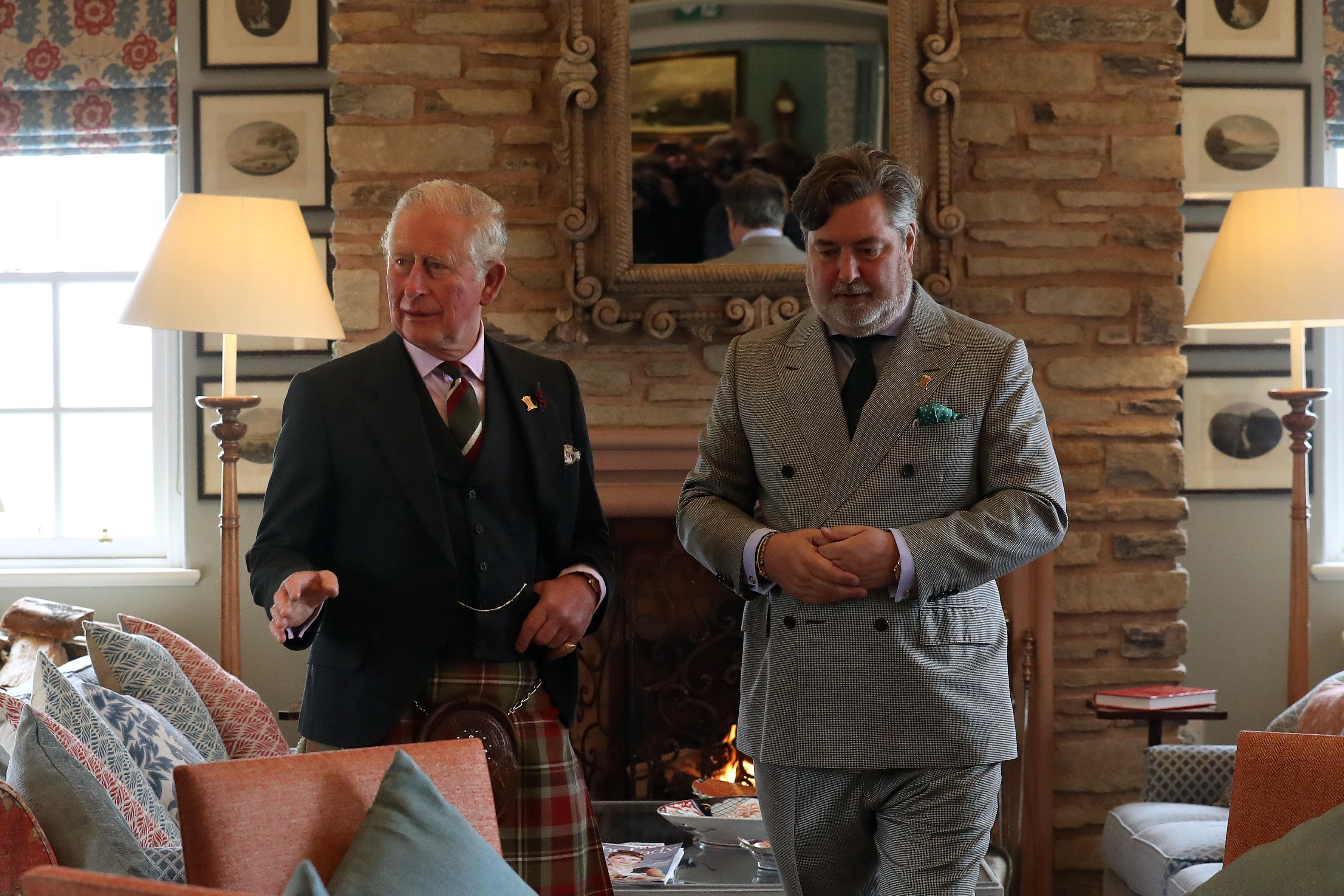 The then-Prince of Wales with his now-former longstanding confidant Michael Fawcett in 2019 (Andrew Milligan/PA)