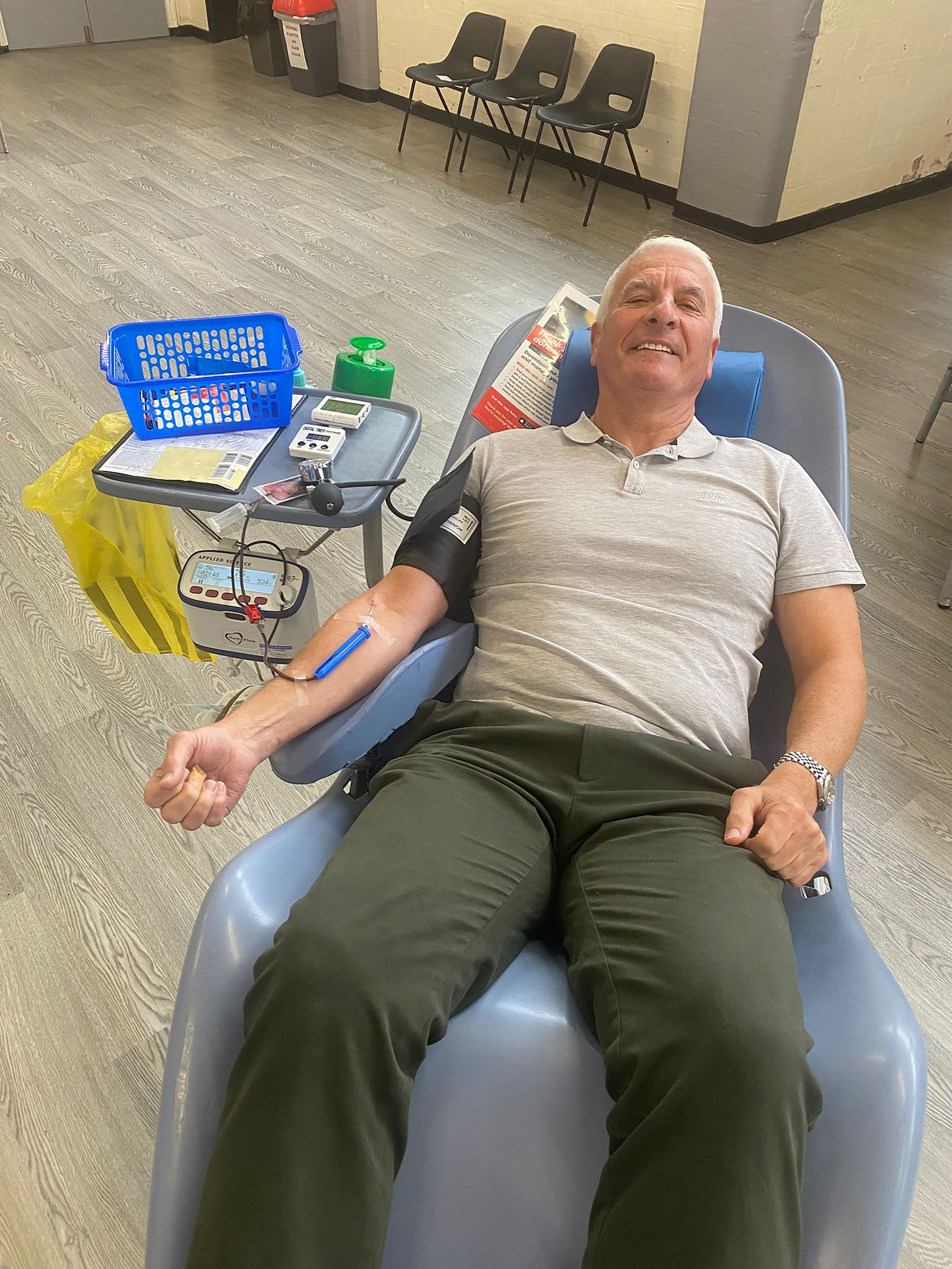 Mr Randle also said giving blood had helped him with his own health conditions