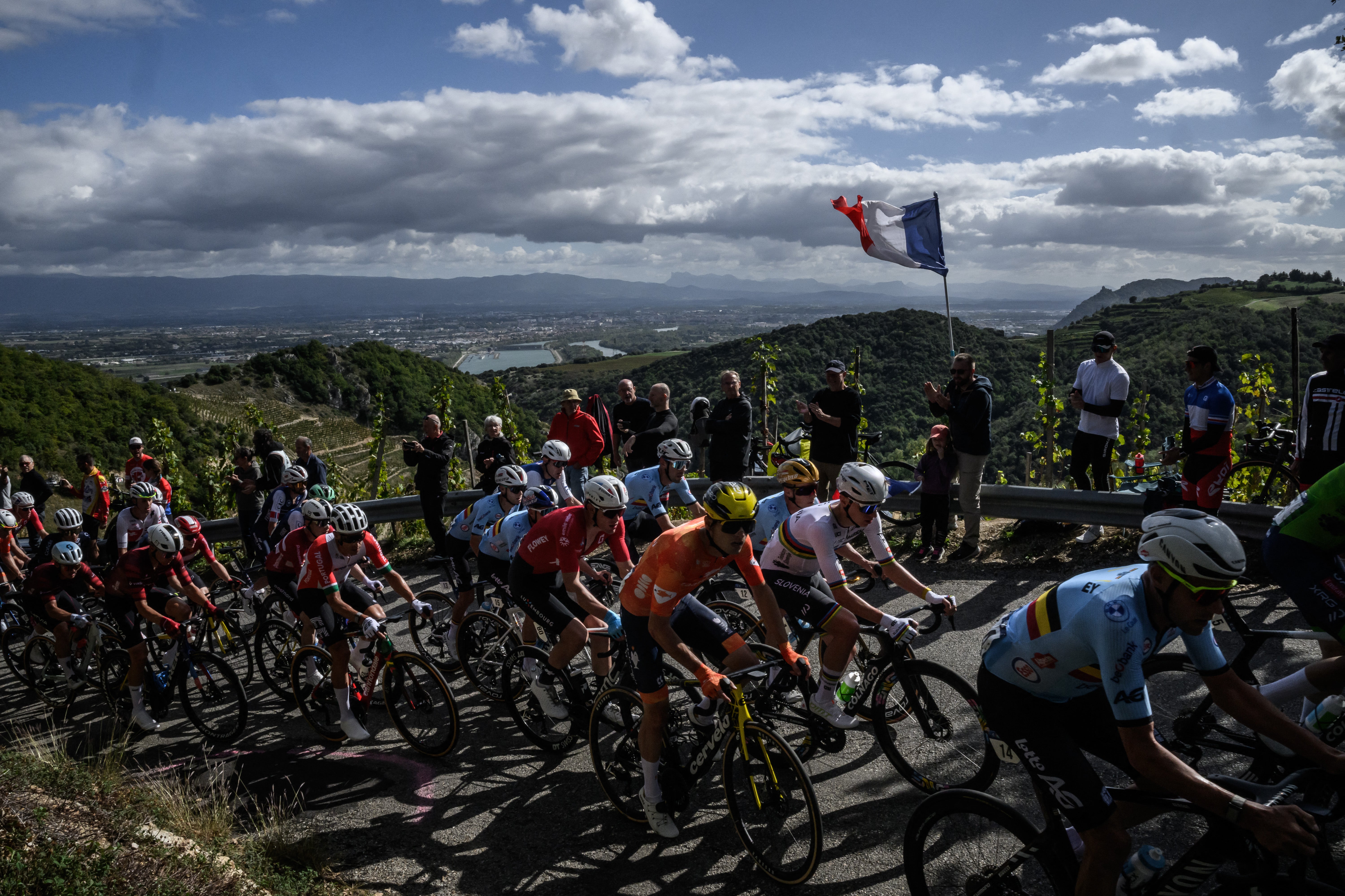 The riders tackled a 202km route through the hilly Drome-Ardeche region