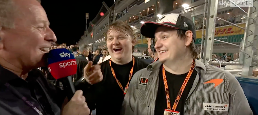 Martin Brundle mistook Lewis Capaldi for his brother on the F1 grid in Singapore