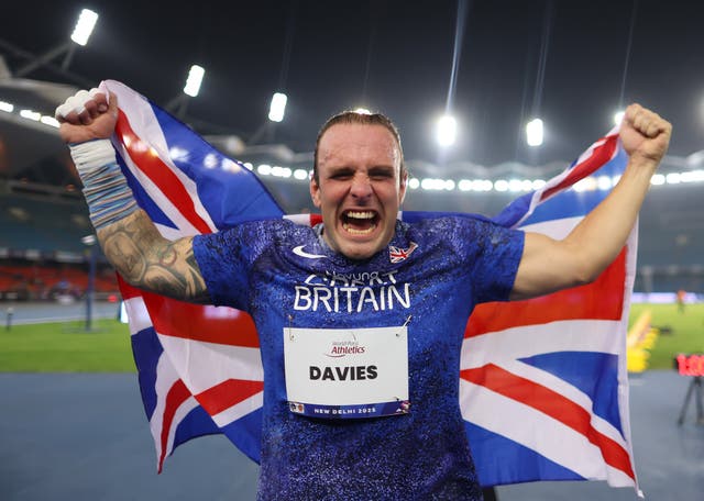 <p>Aled Davies won gold in the men's shot put at the World Para Athletics Championships</p>