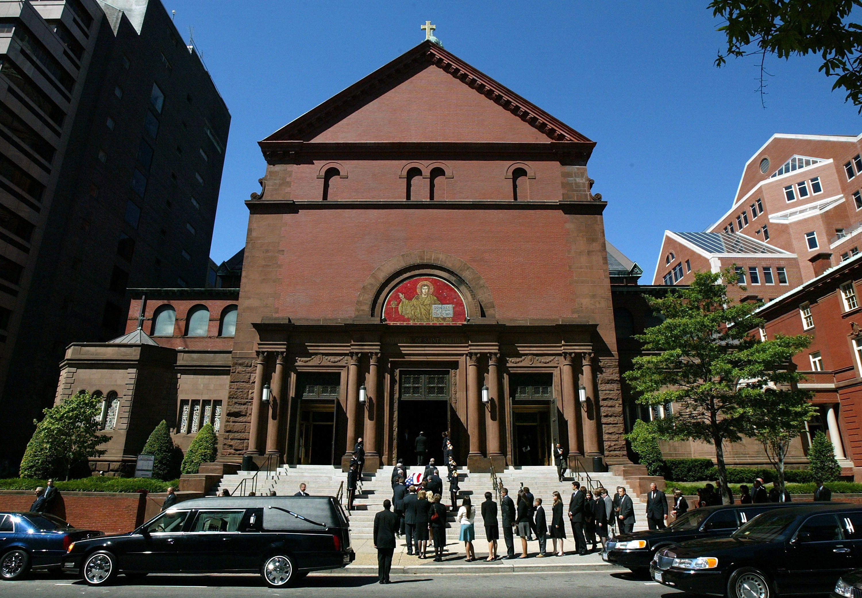 Police said that an individual had set up camp on the steps of the building and refused to leave