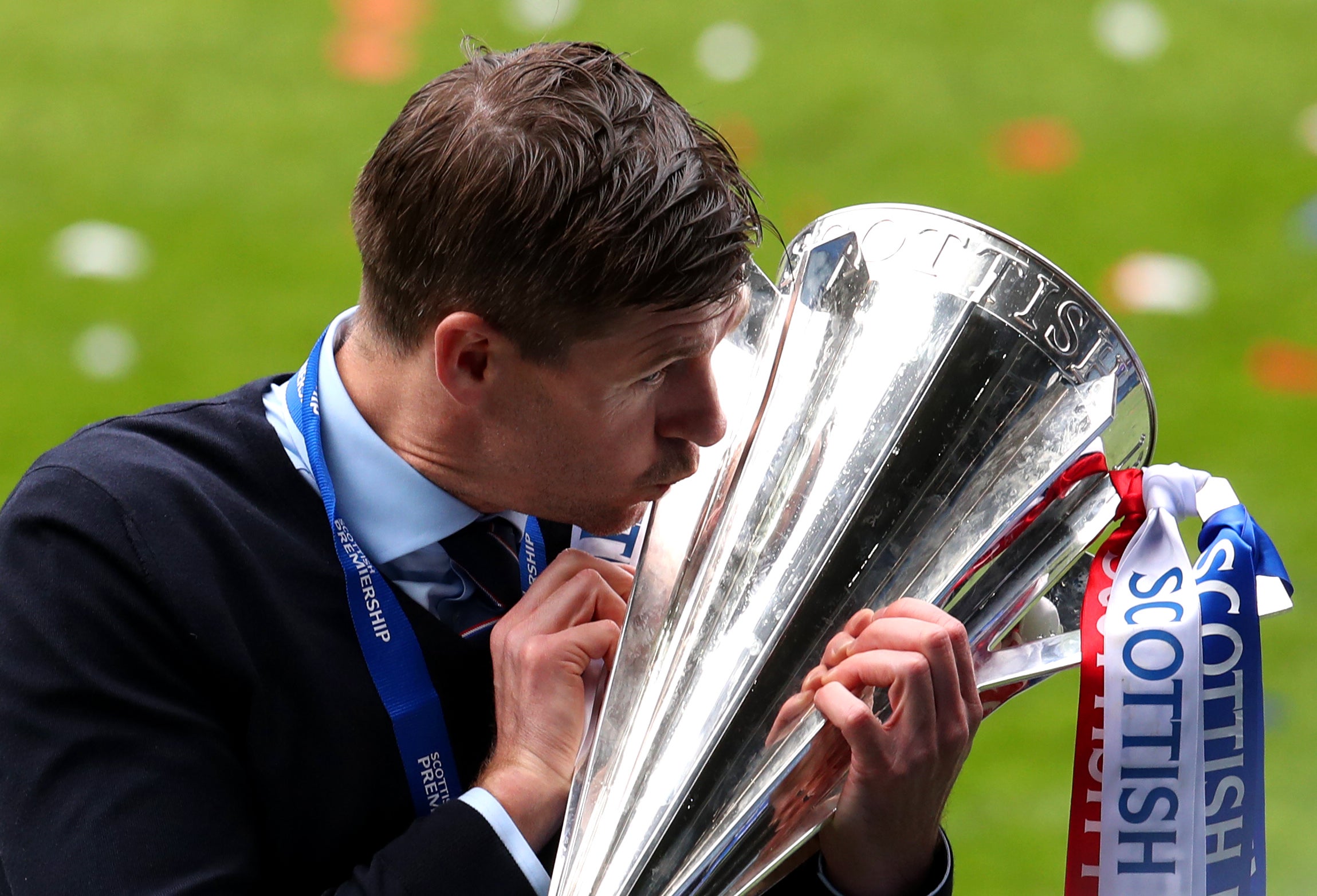 Steven Gerrard won the title at Rangers (Andrew Milligan/PA)